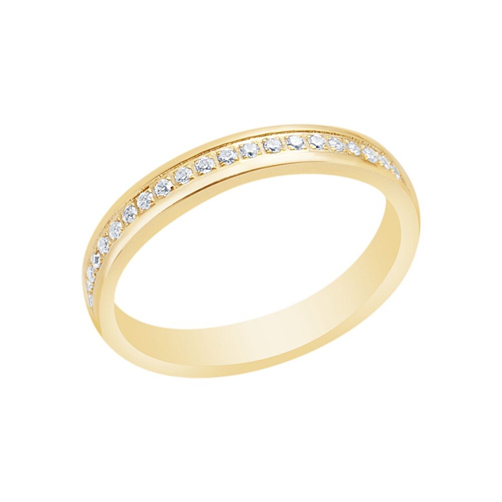 14 Ayar Sarı Altın Modern Alyans