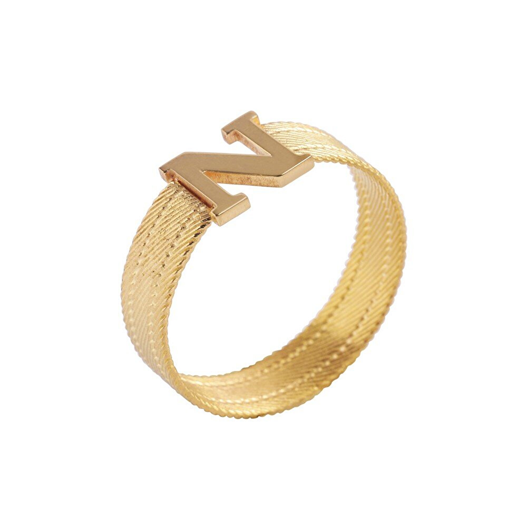 14 Ayar Sarı Altın Harf Yüzük