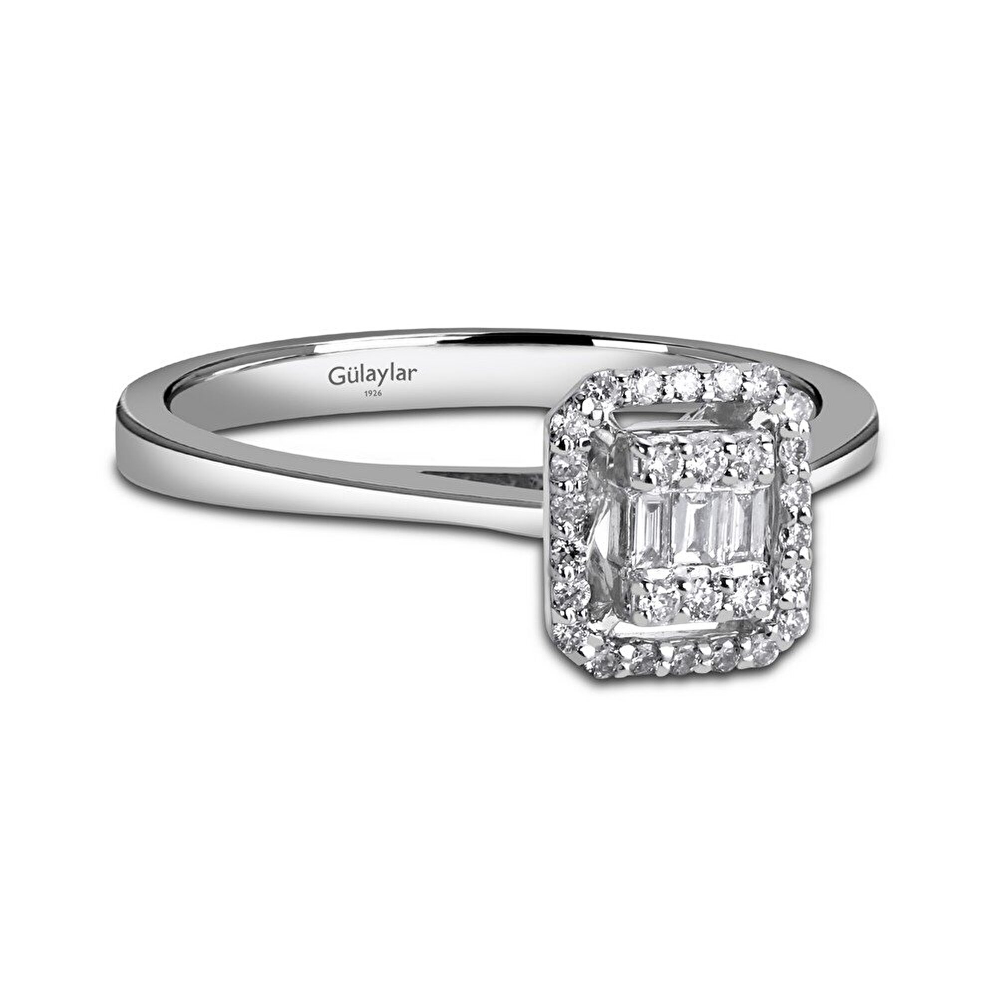 0,16 Karat Baget Pırlanta Yüzük