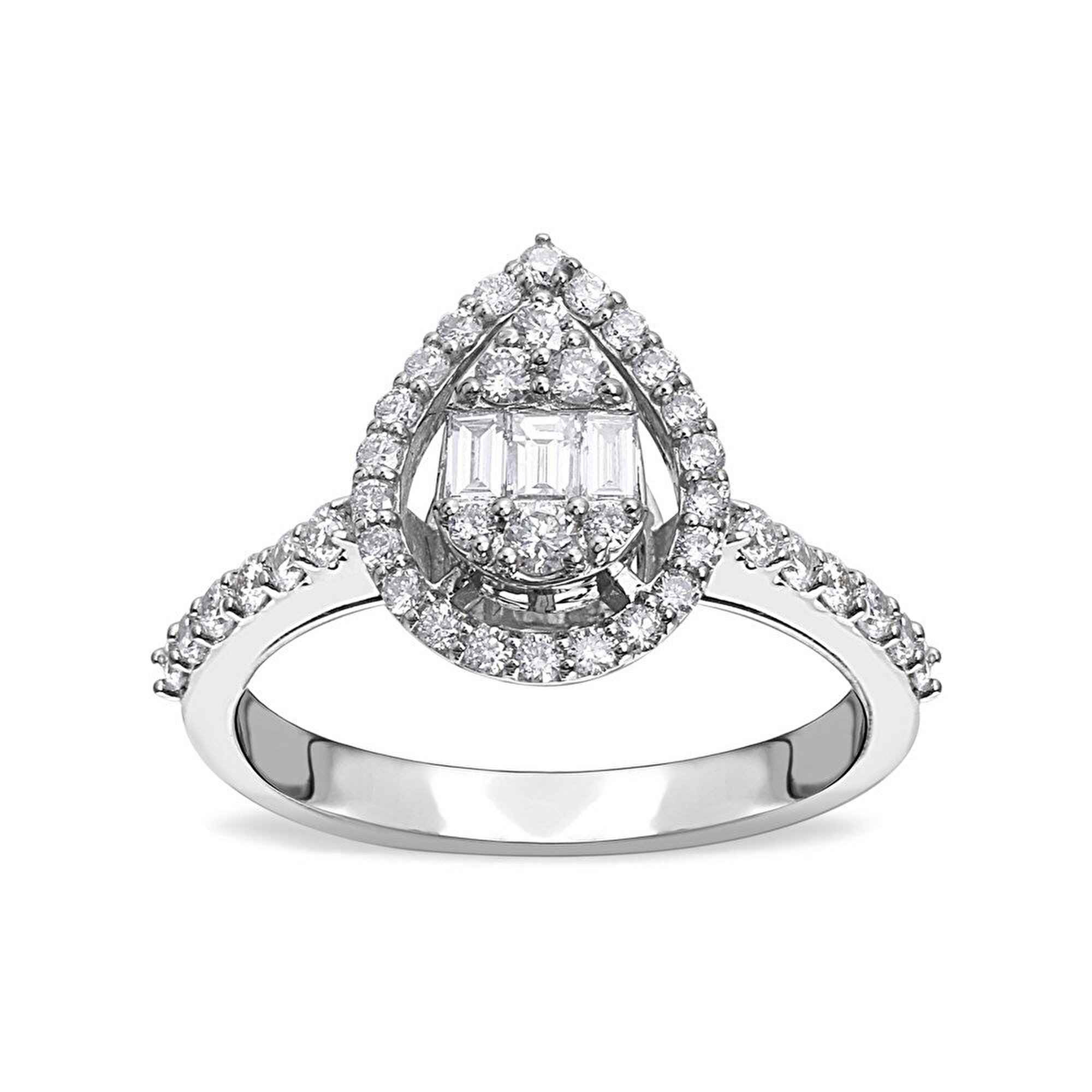 0,35 Karat Baget Pırlanta Yüzük