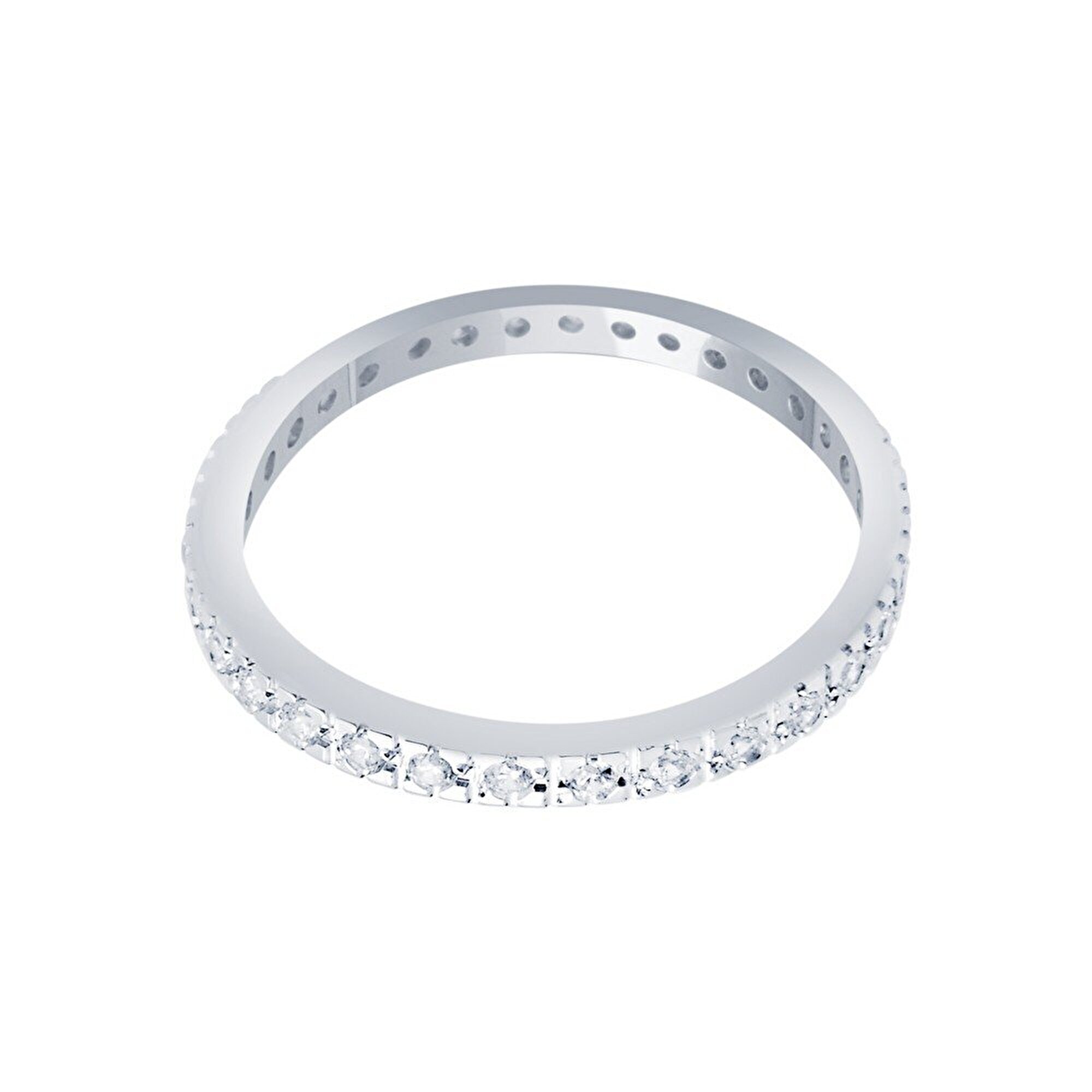 14 Ayar Beyaz Altın Modern Alyans