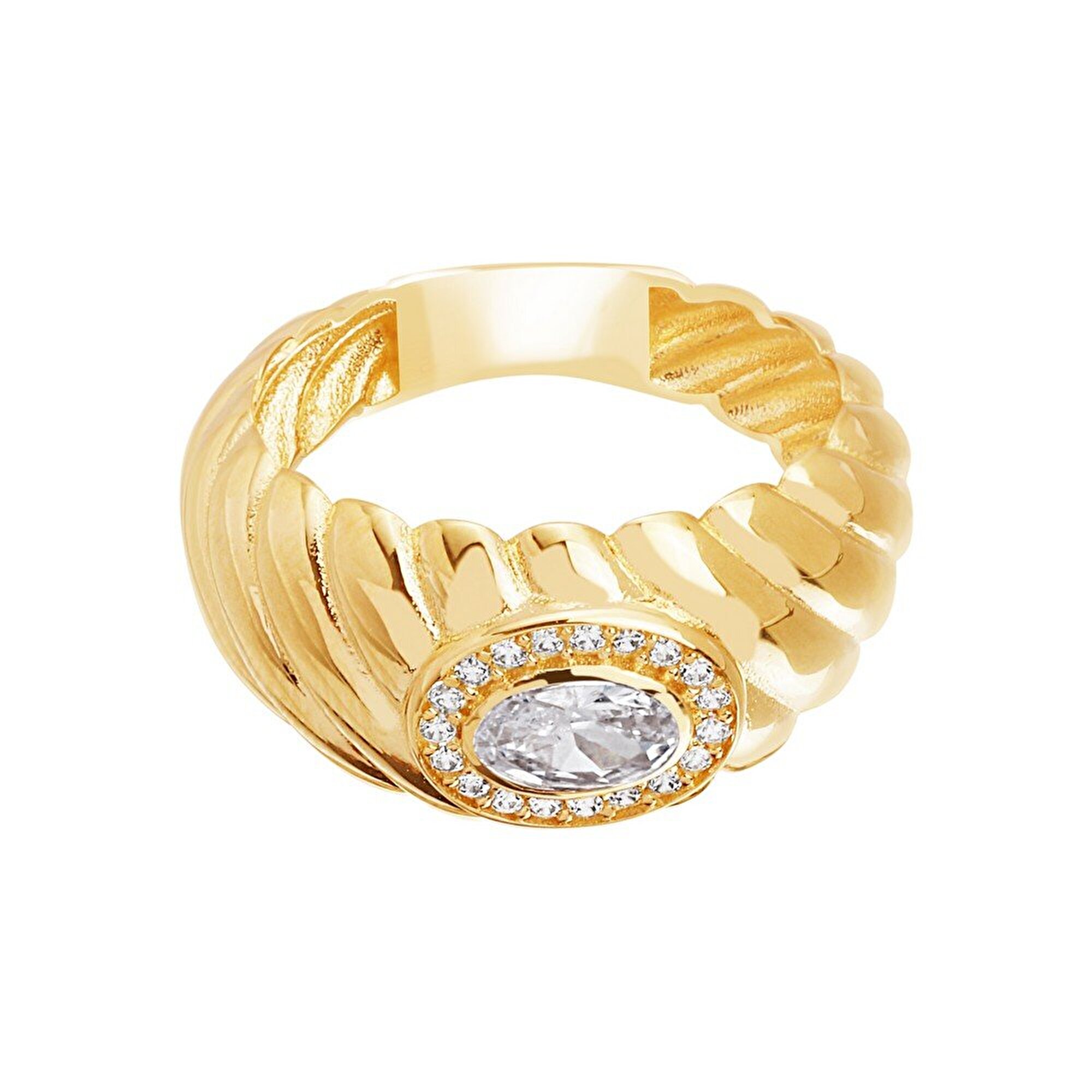 14 Ayar Sarı Altın Trend Burgu Yüzük