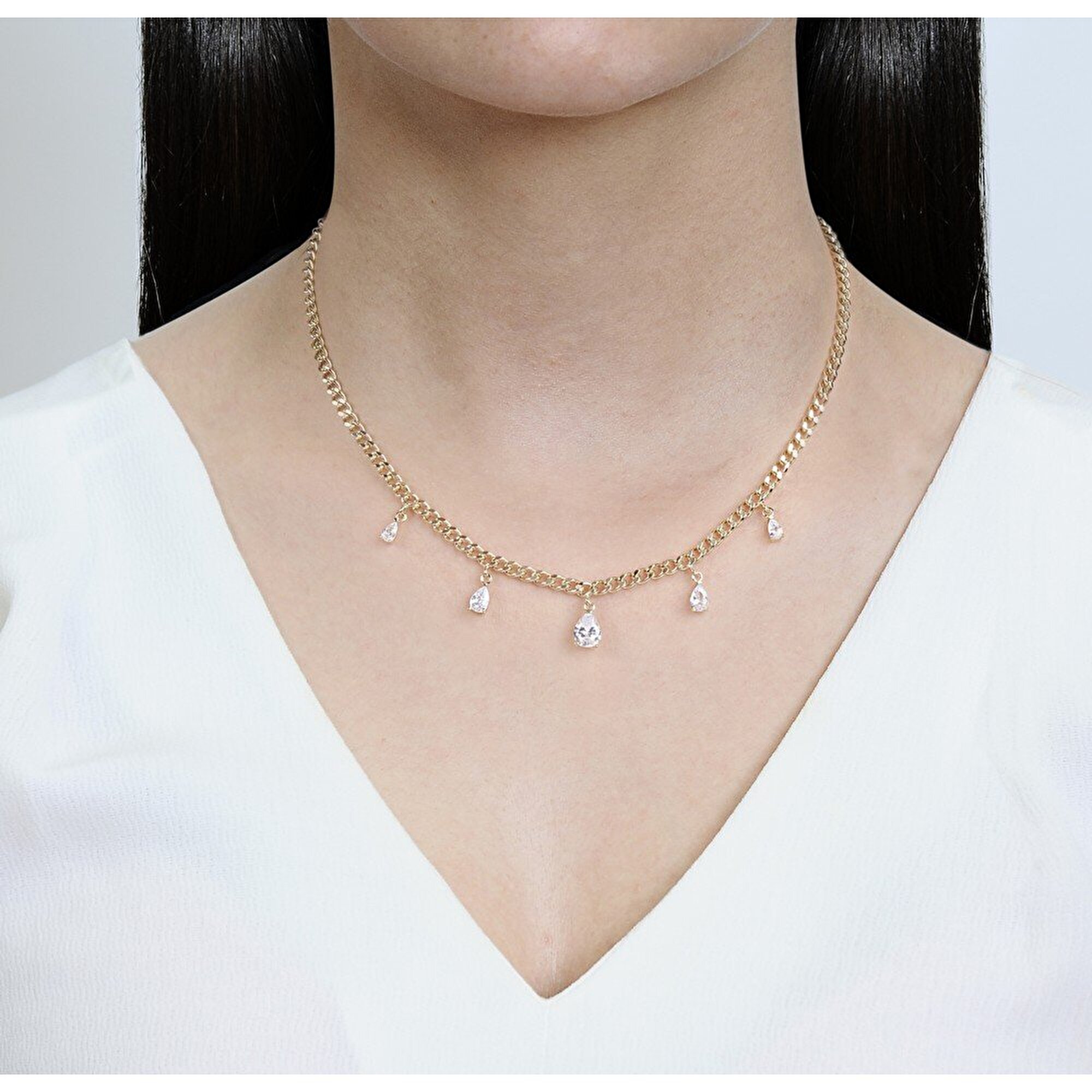 14 Ayar Sarı Altın Trend Choker Kolye