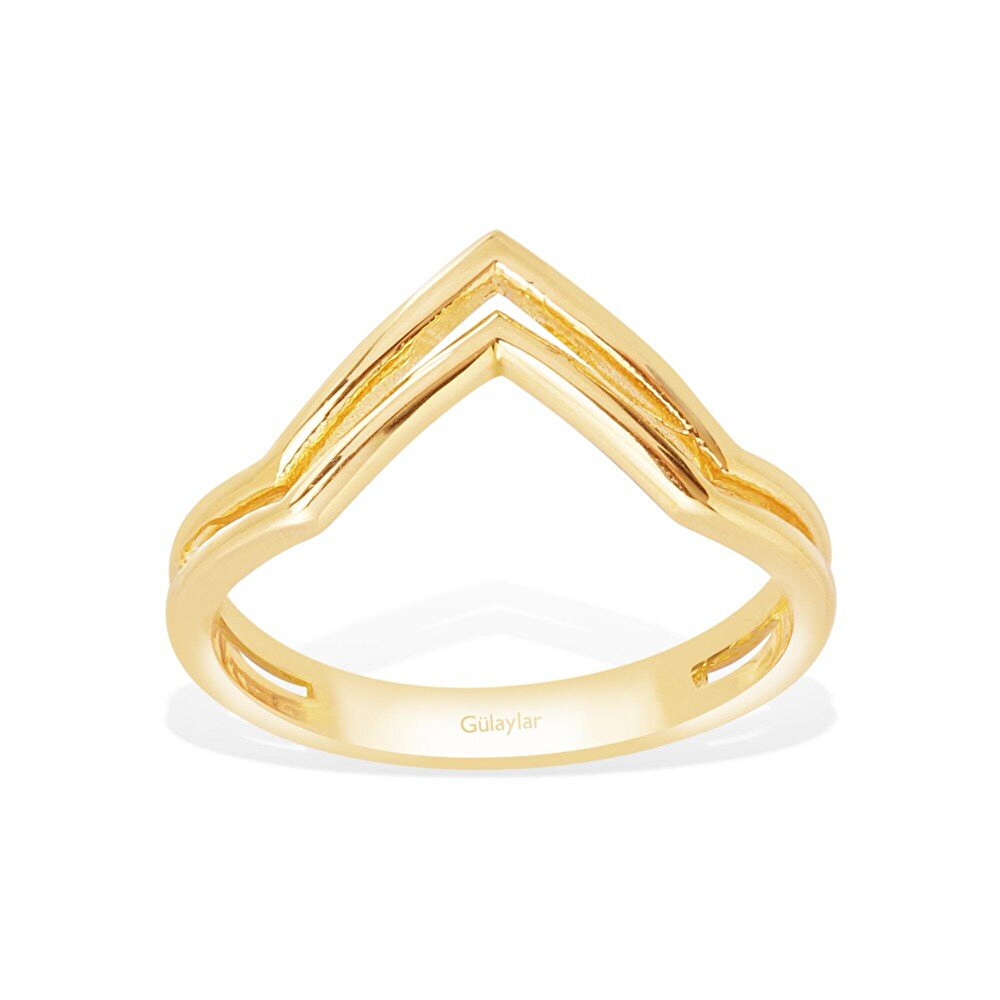 14 Ayar Sarı Altın Trend Minimal Yüzük