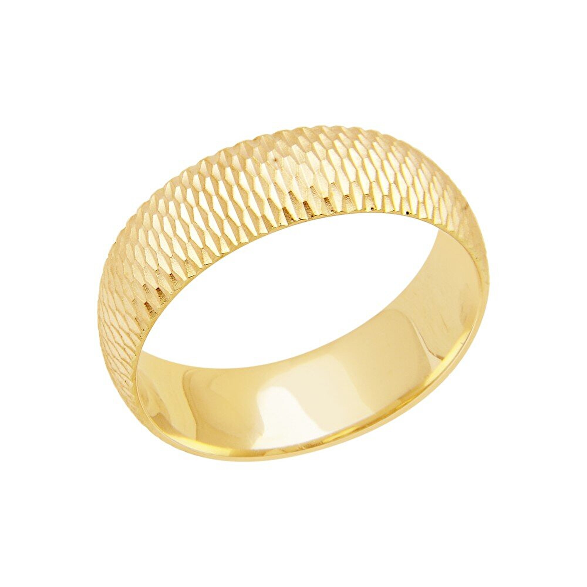 14 Ayar Sarı Altın Modern Alyans