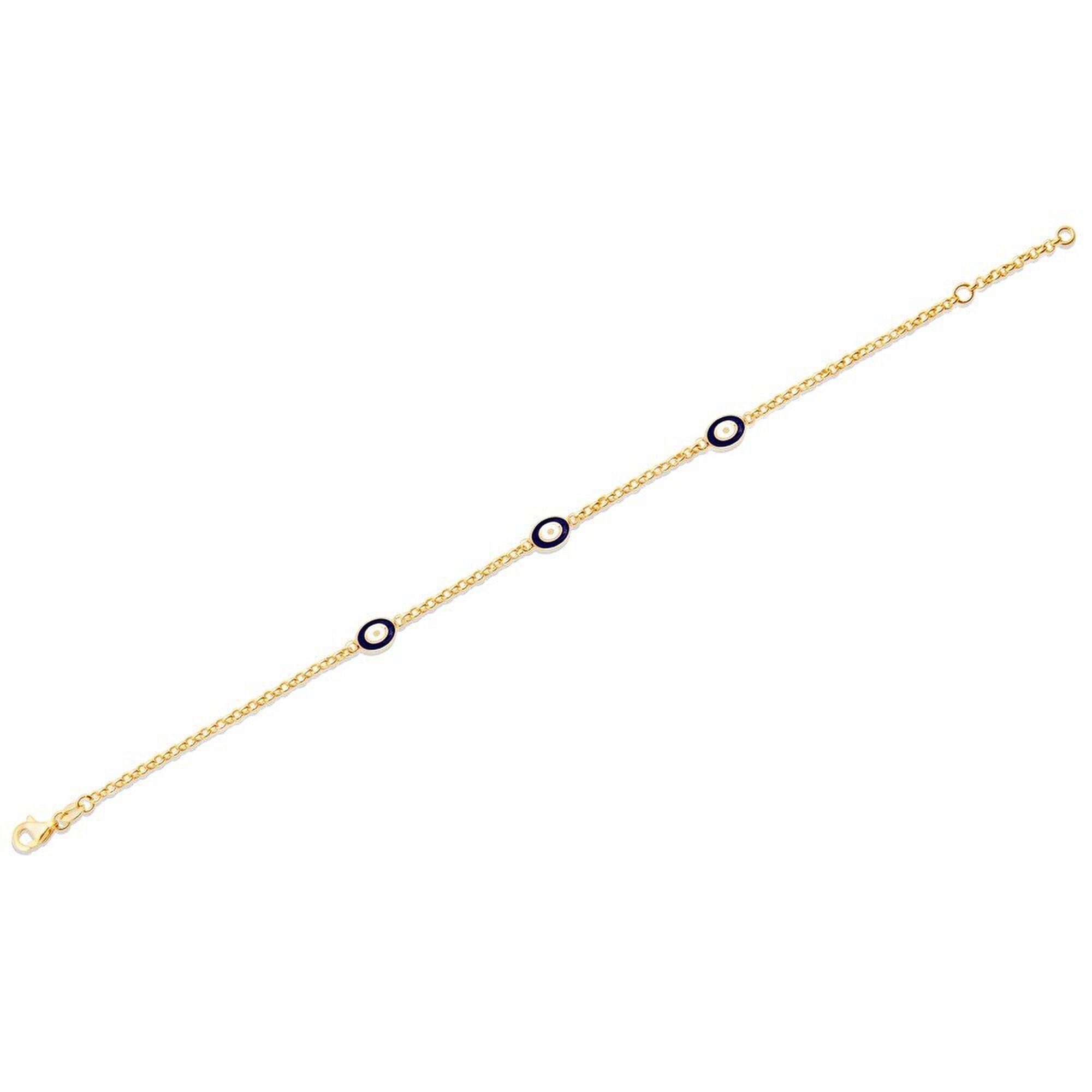 14 Ayar Sarı Altın Nazar Boncuklu Bileklik