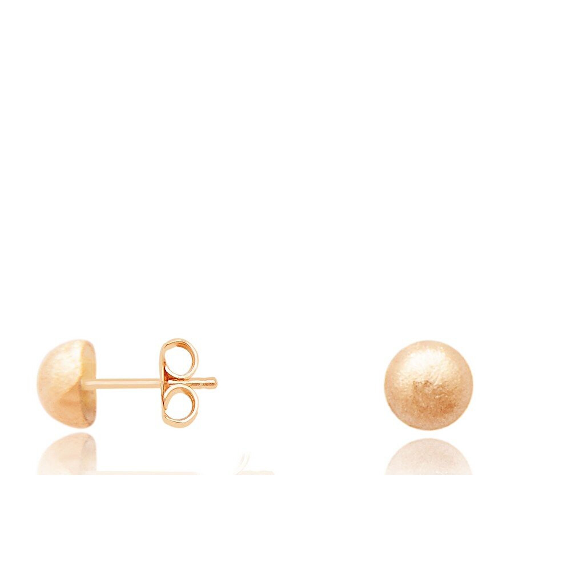 14 Ayar Rose Altın Top Küpe