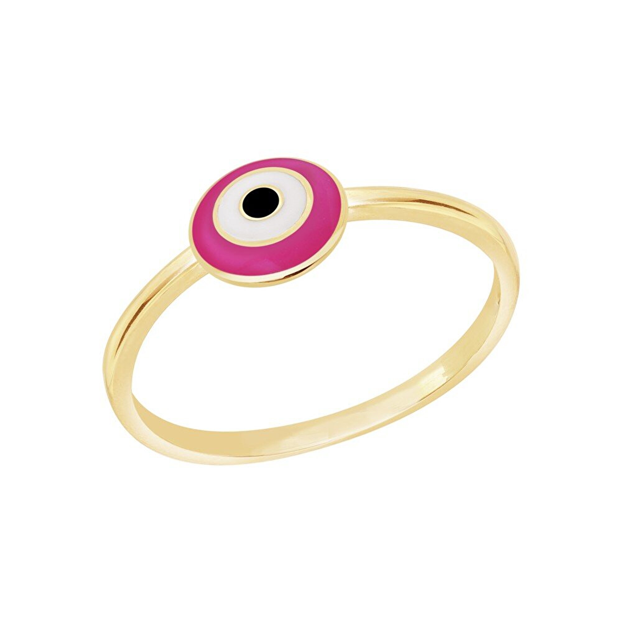 14 Ayar Sarı Altın Göz Figürlü Yüzük