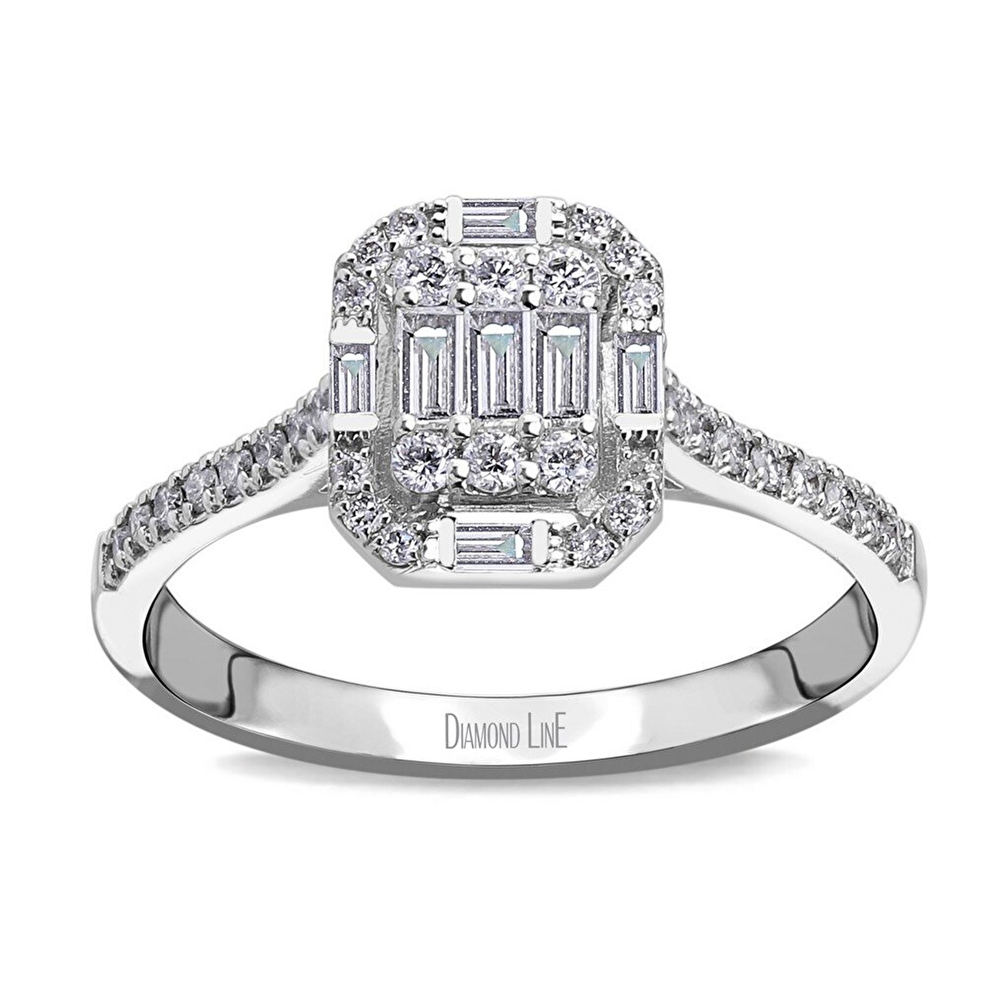 0,50 Karat Baget Pırlanta Yüzük