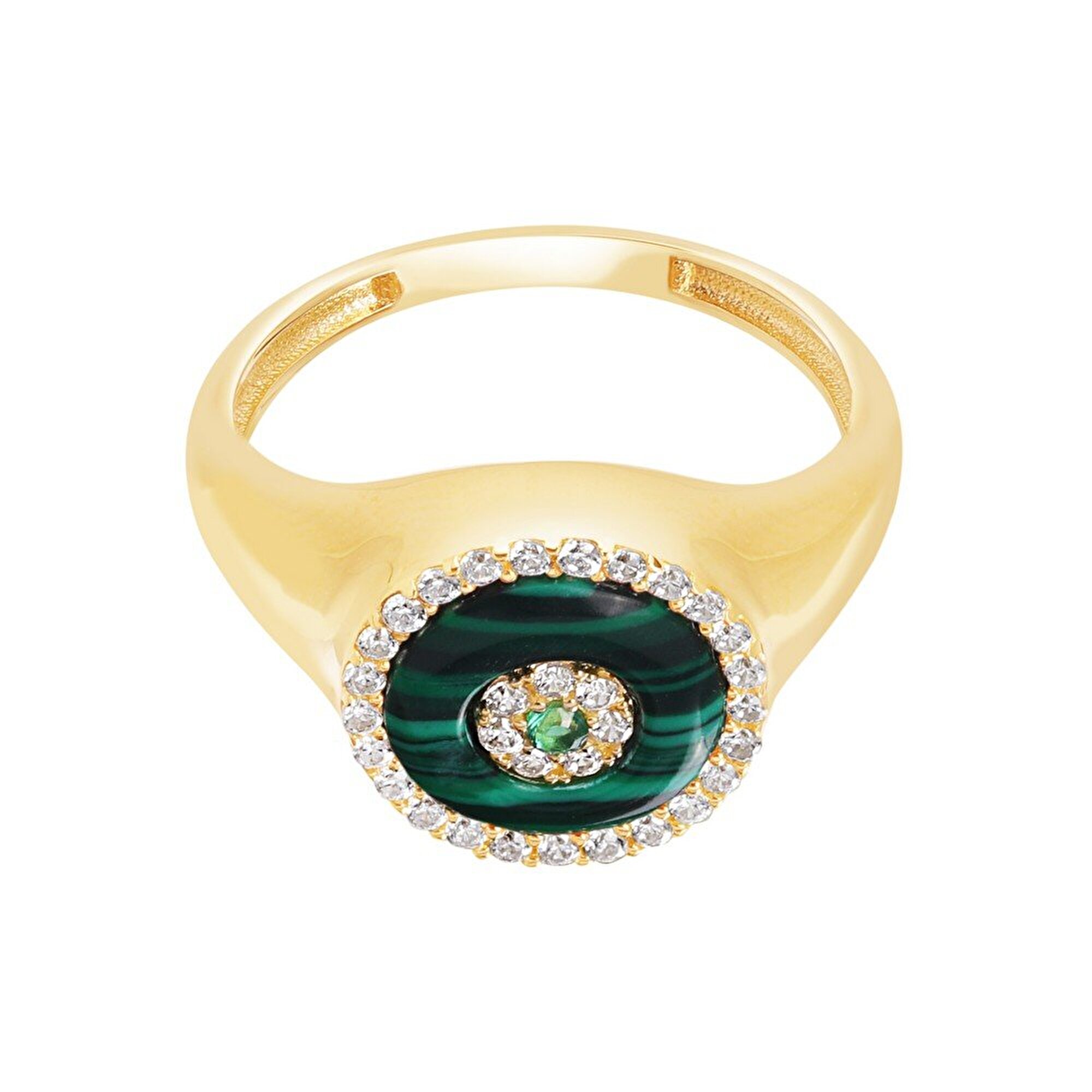 14 Ayar Sarı Altın Göz Figürlü Yüzük