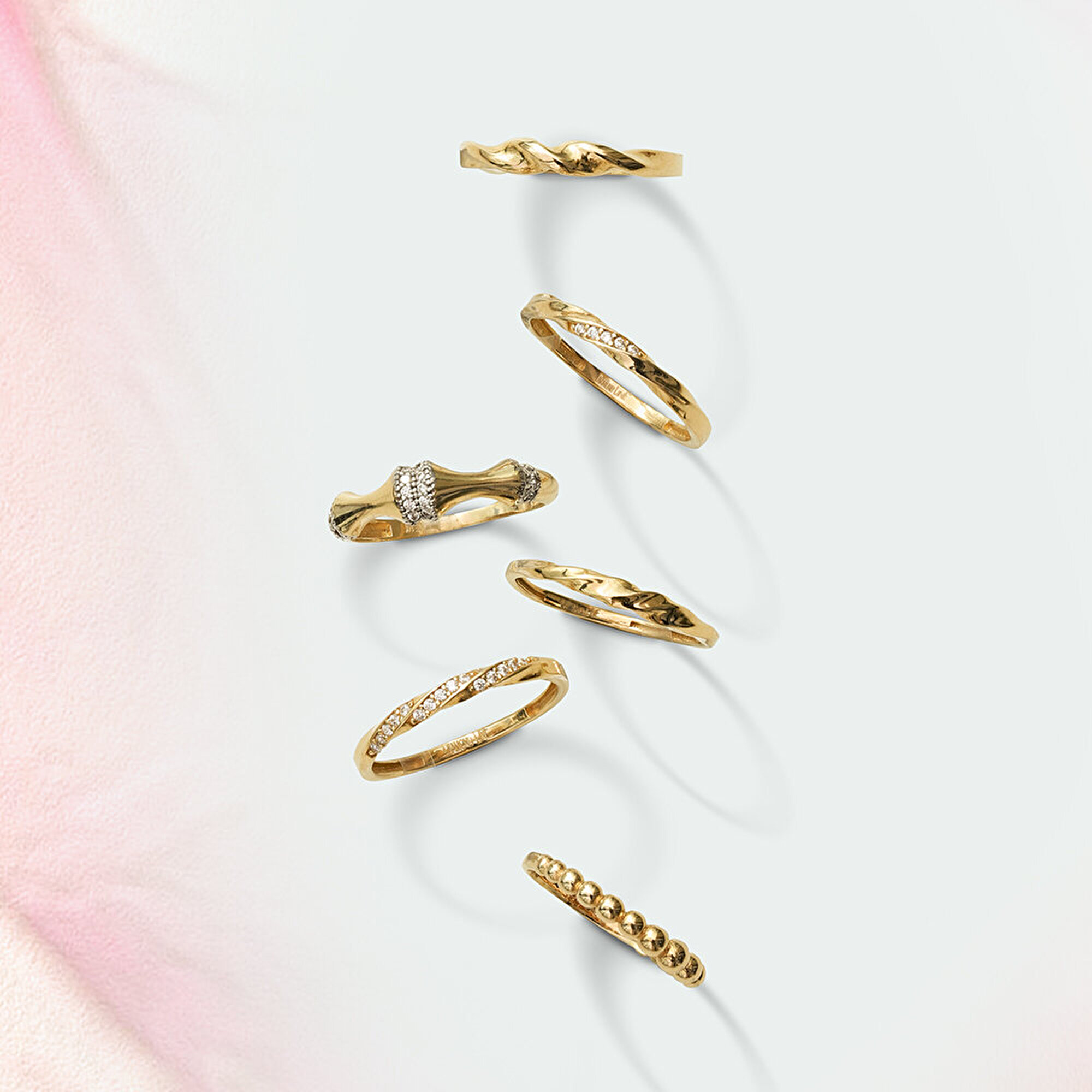 14 Ayar Sarı Altın Trend Burgu Yüzük