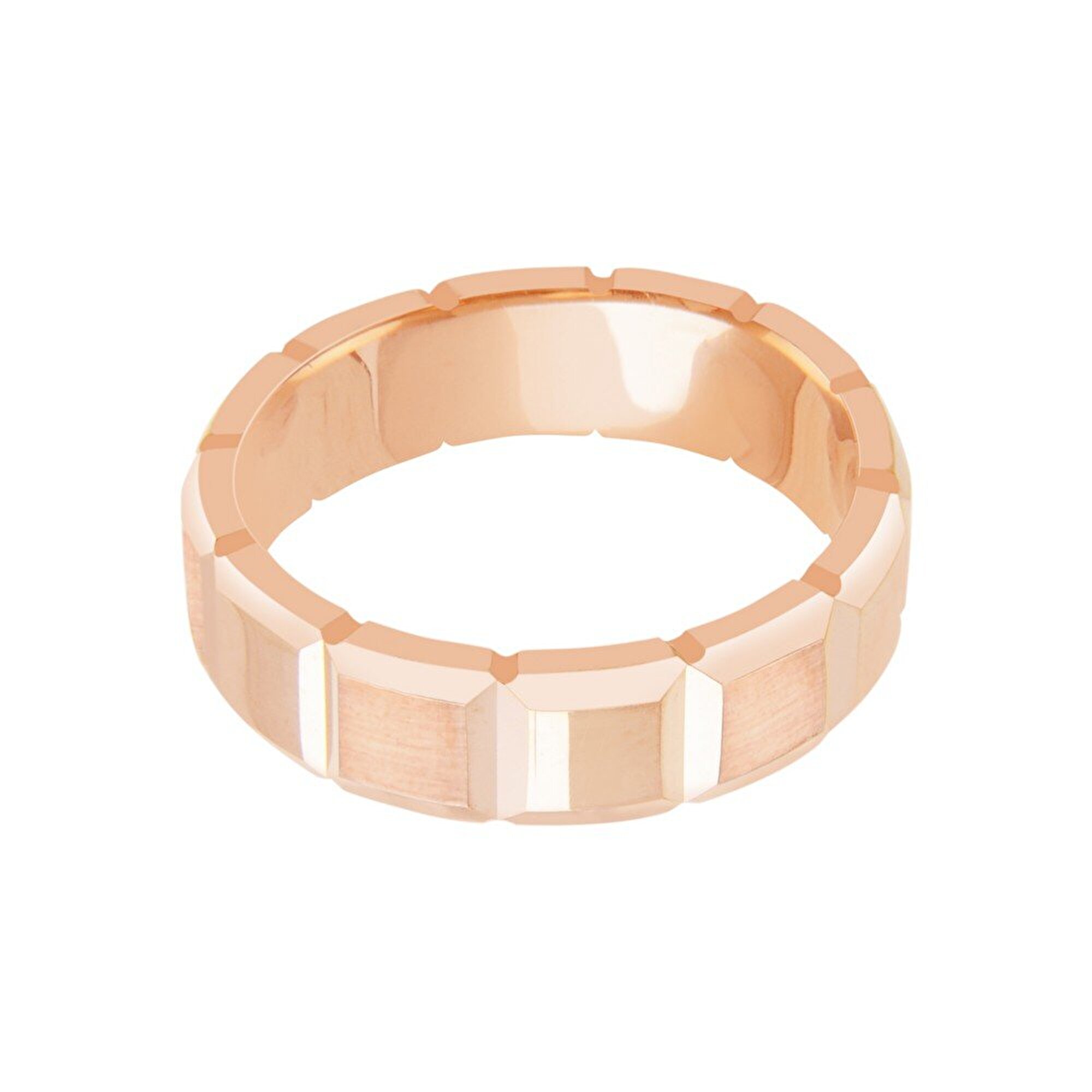 14 Ayar Rose Altın Modern Alyans