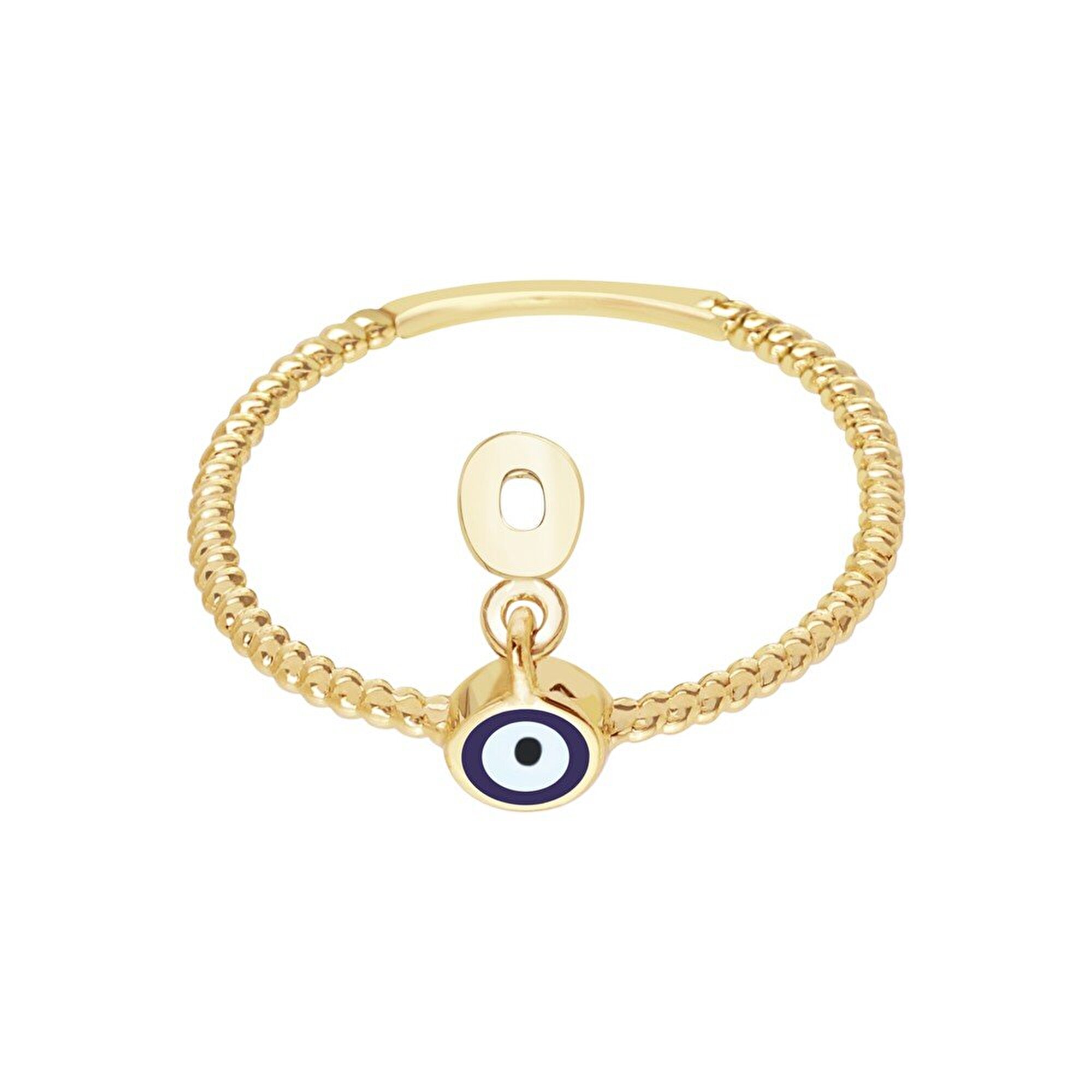 14 Ayar Sarı Altın O Harf Yüzük