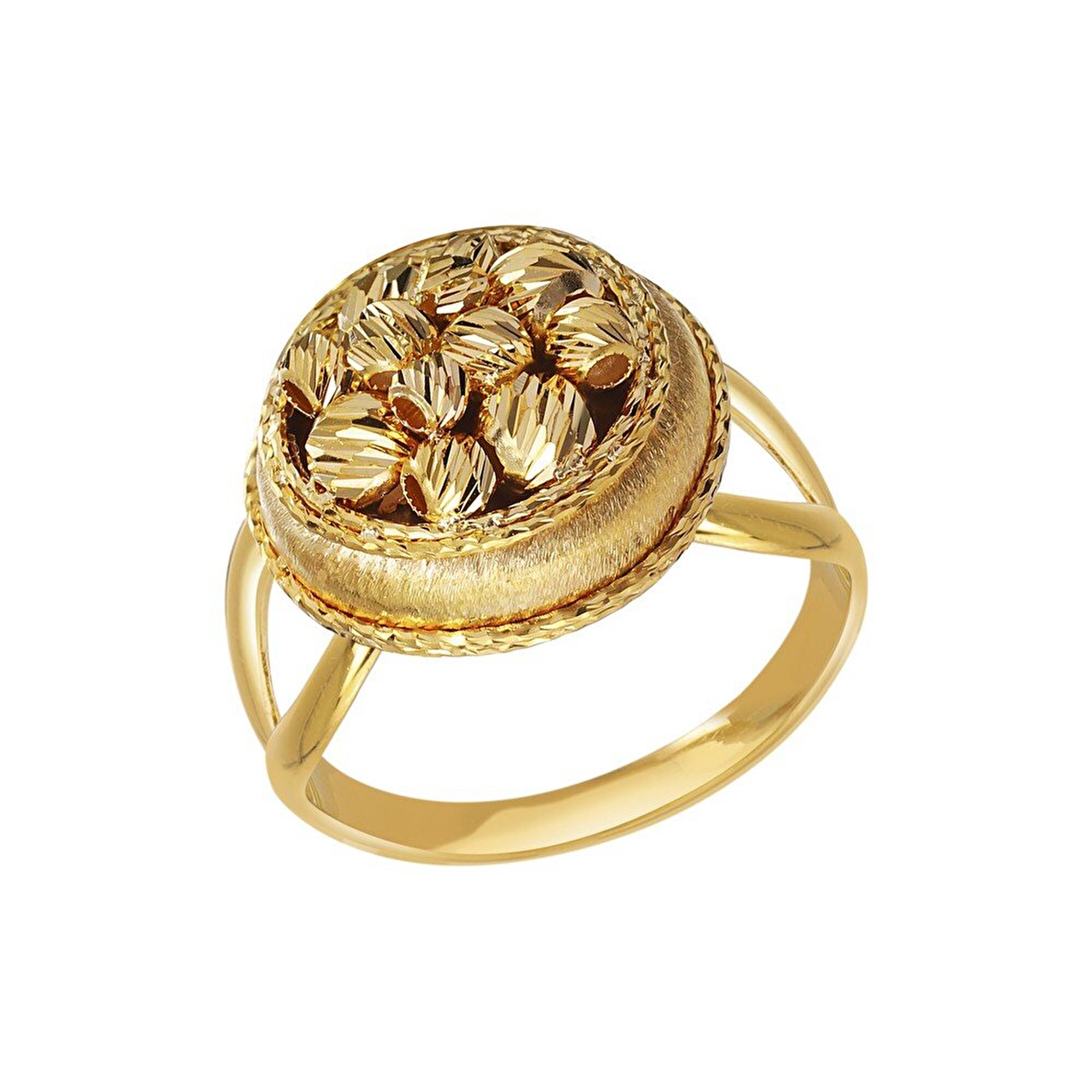 22 Ayar Sarı Altın Dorika Yüzük