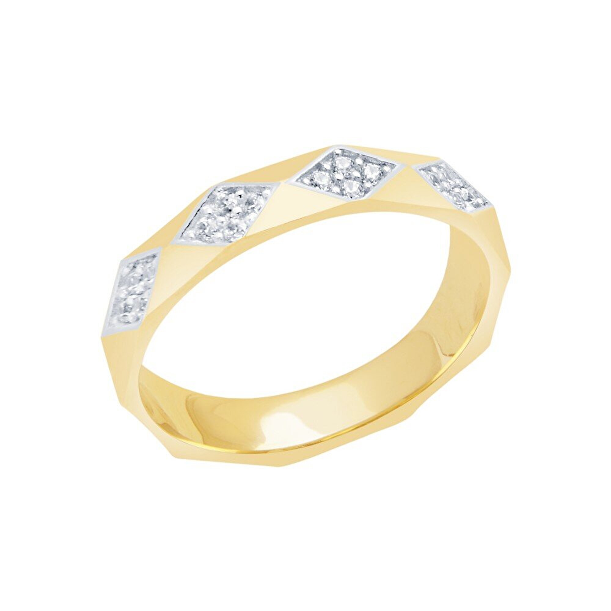 14 Ayar Sarı Altın Modern Alyans