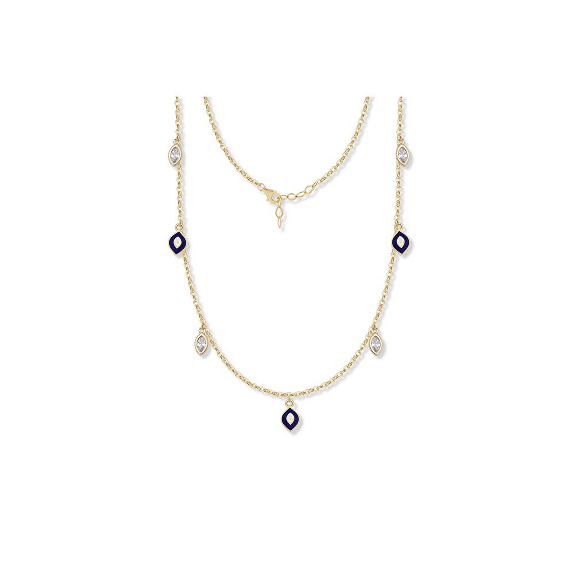 14 Ayar Sarı Altın Göz Figürlü Kolye