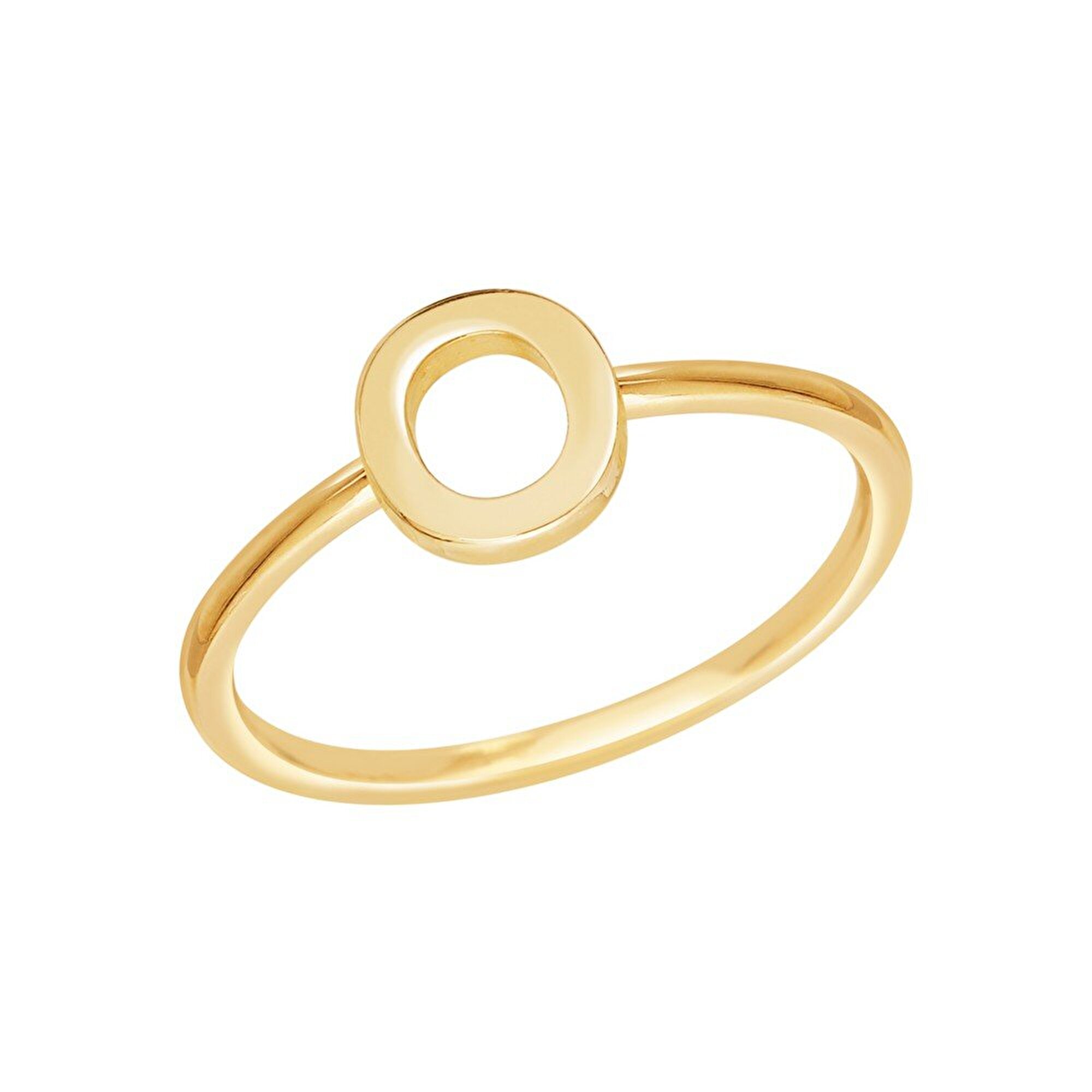 14 Ayar Sarı Altın O Harf Yüzük