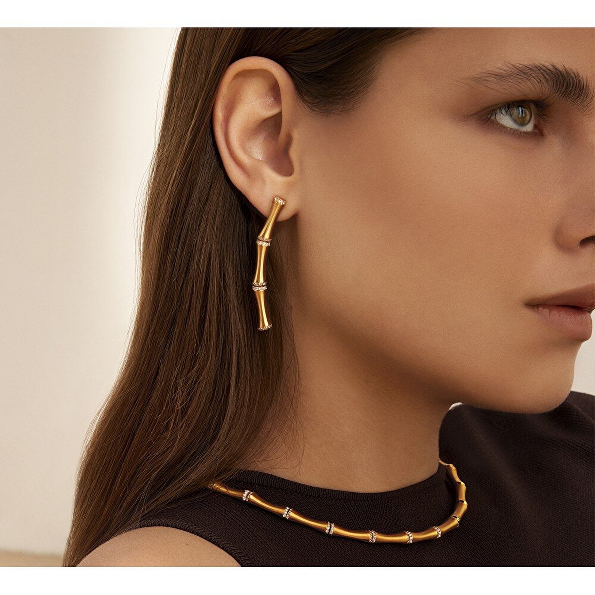 0,63 Karat Pave Pırlanta Küpe