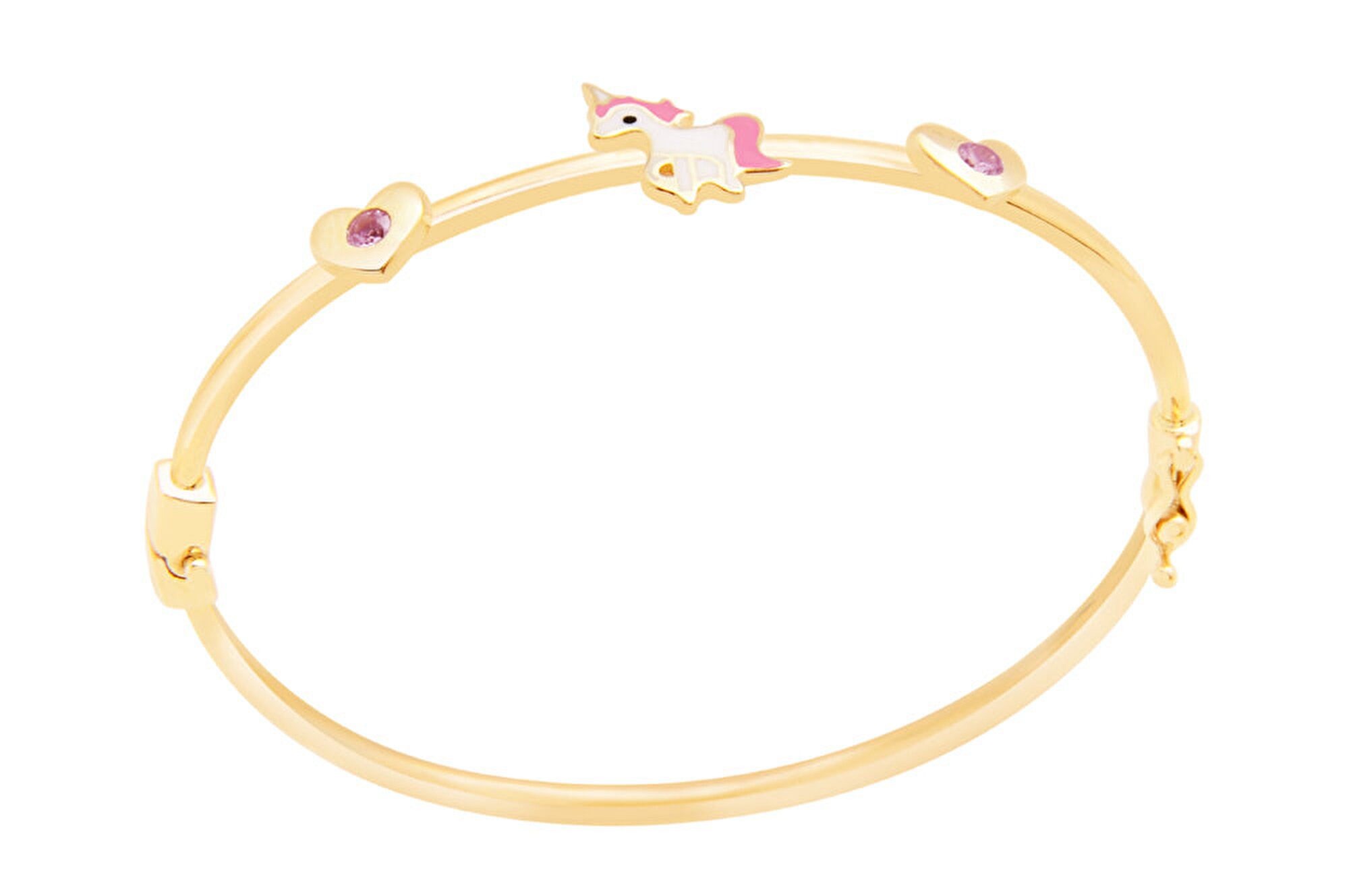 14 Ayar Sarı Altın Unicorn Çocuk Bilezik