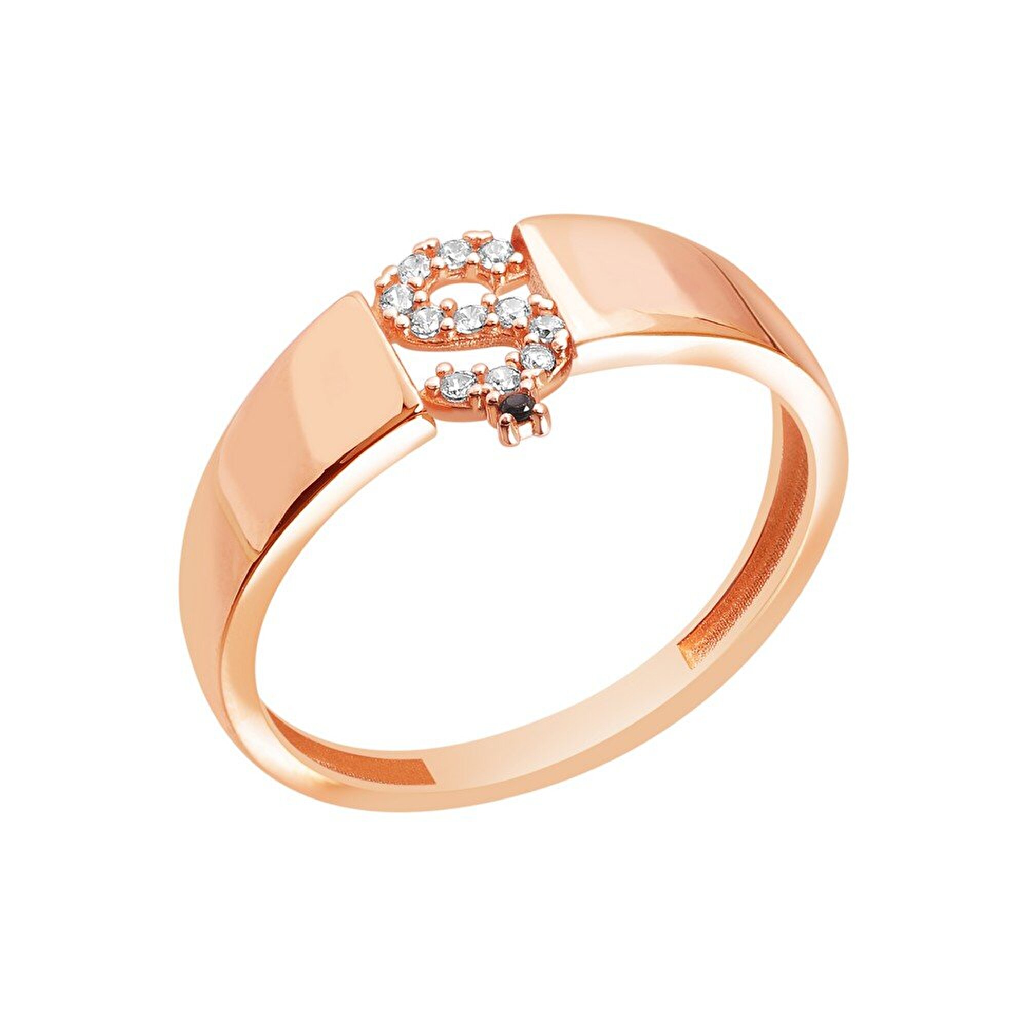 14 Ayar Rose Altın Ş Harf Yüzük