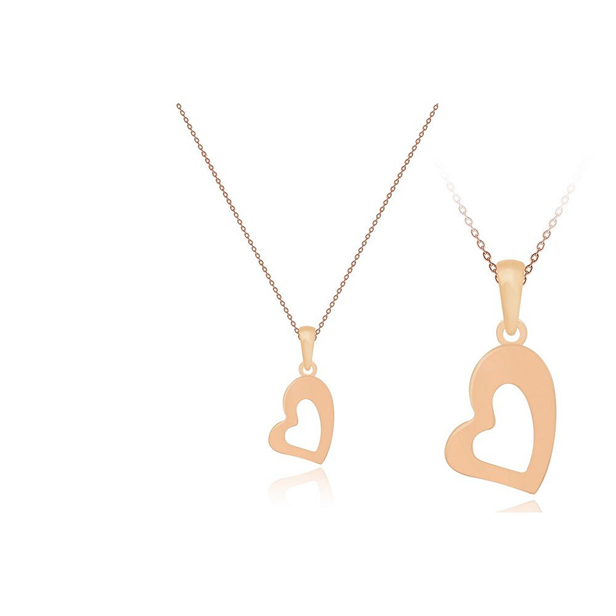 14 Ayar Rose Altın Kalp Figürlü Kolye