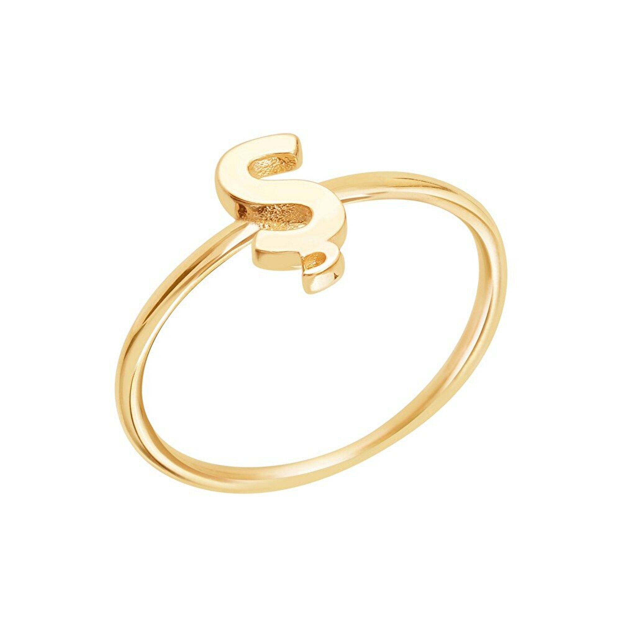 14 Ayar Sarı Altın Ş Harf Yüzük