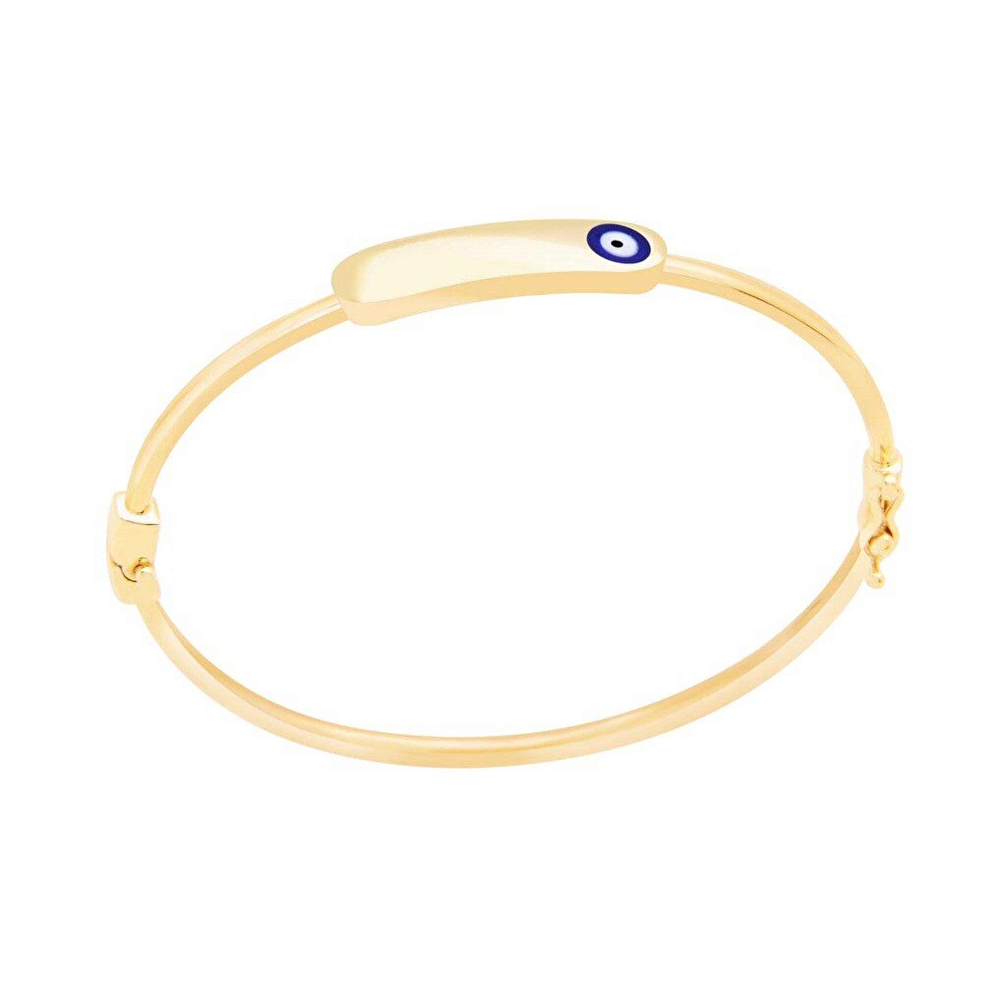 14 Ayar Sarı Altın Plaka Çocuk Bilezik