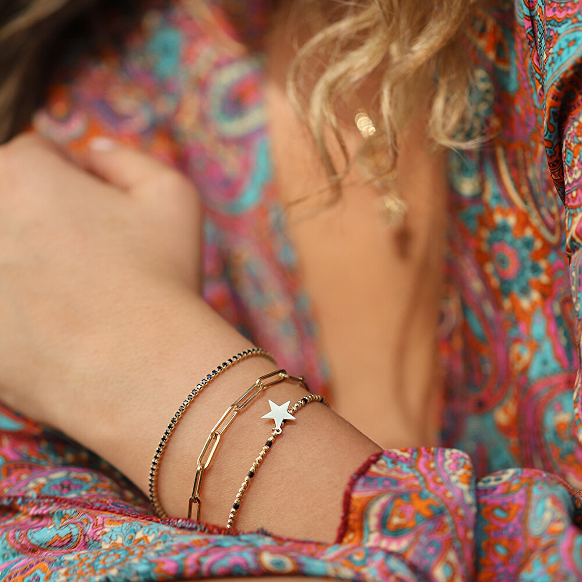 14 Ayar Sarı Altın  Ataç Zincir Bileklik