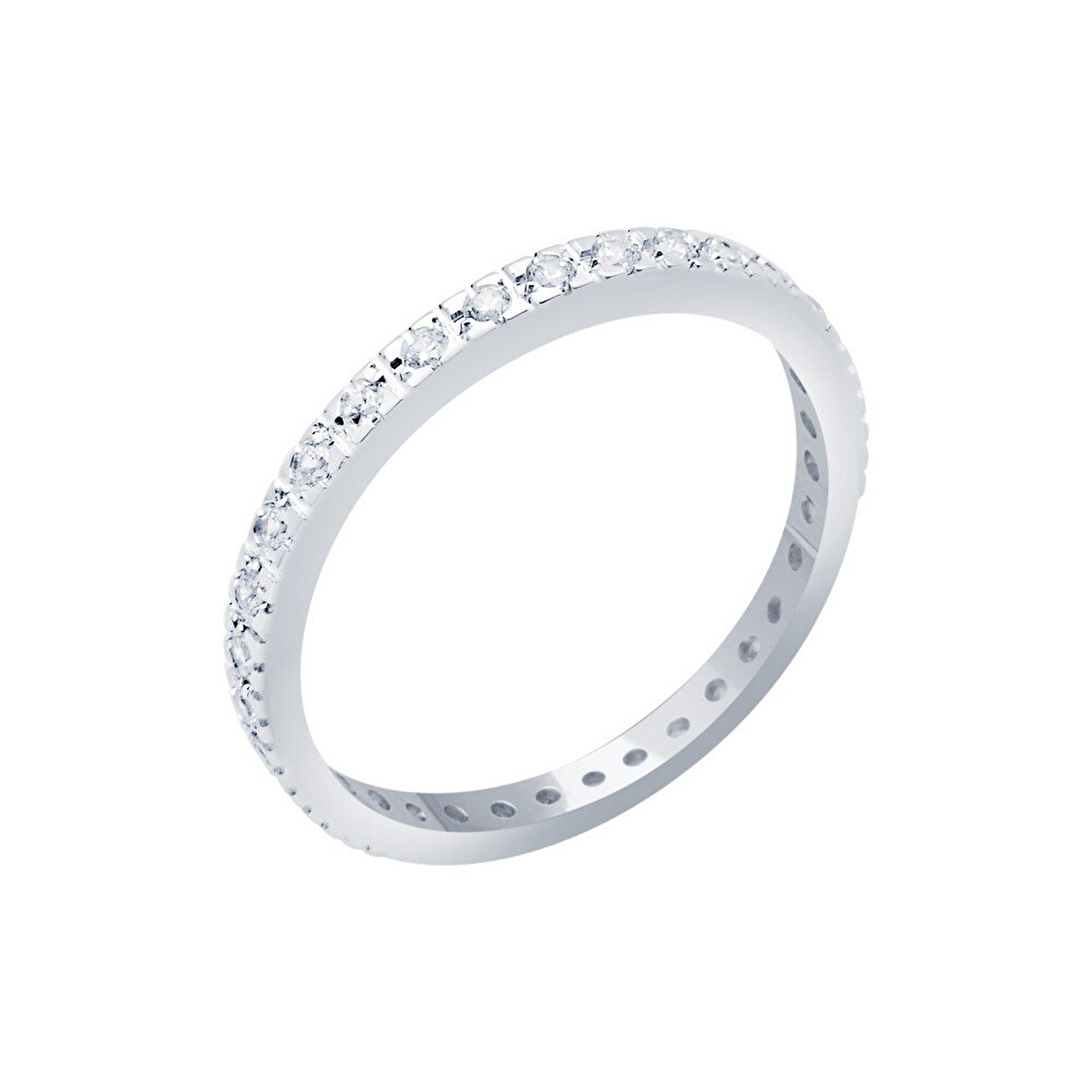 14 Ayar Beyaz Altın Modern Alyans