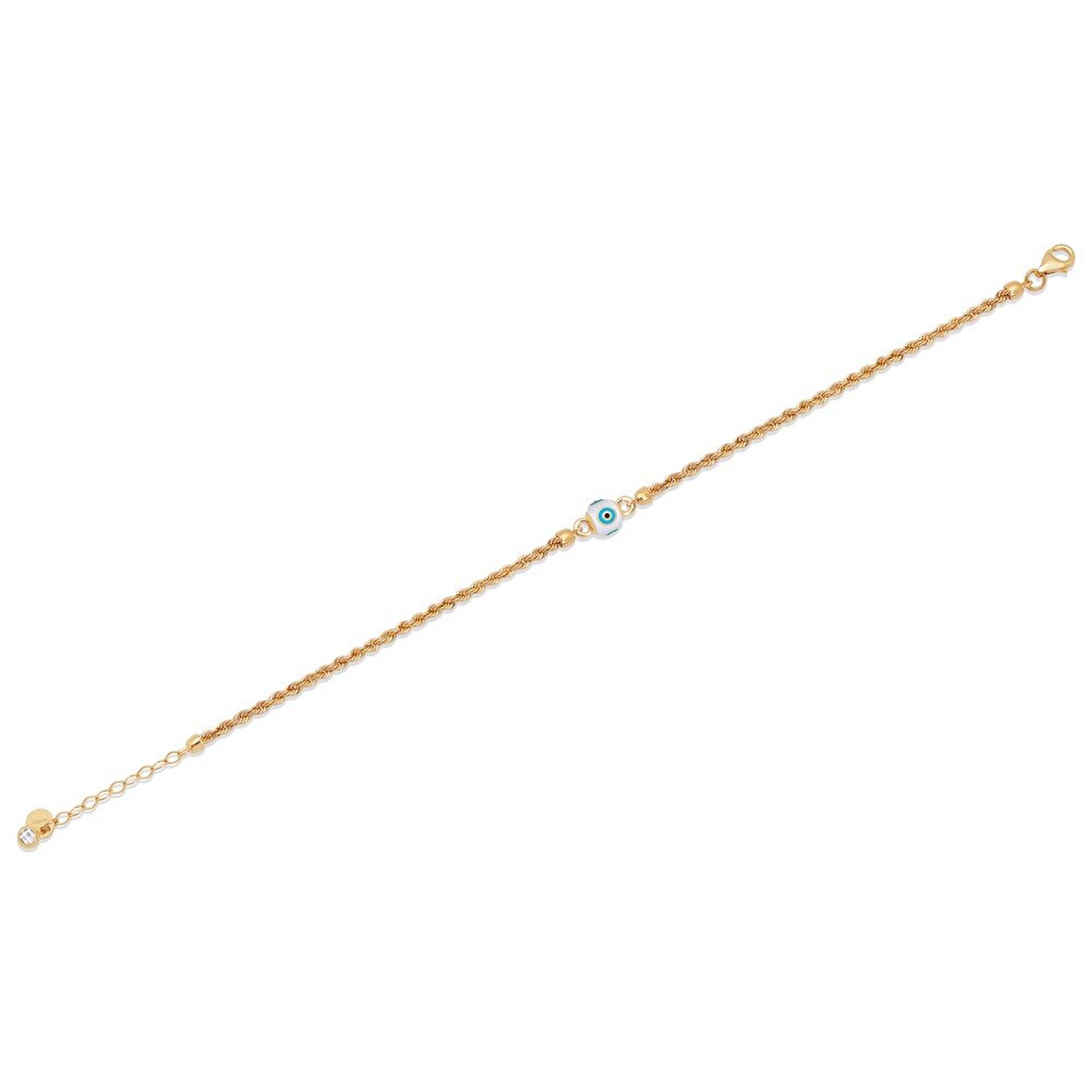 14 Ayar Sarı Altın Nazar Boncuklu Bileklik