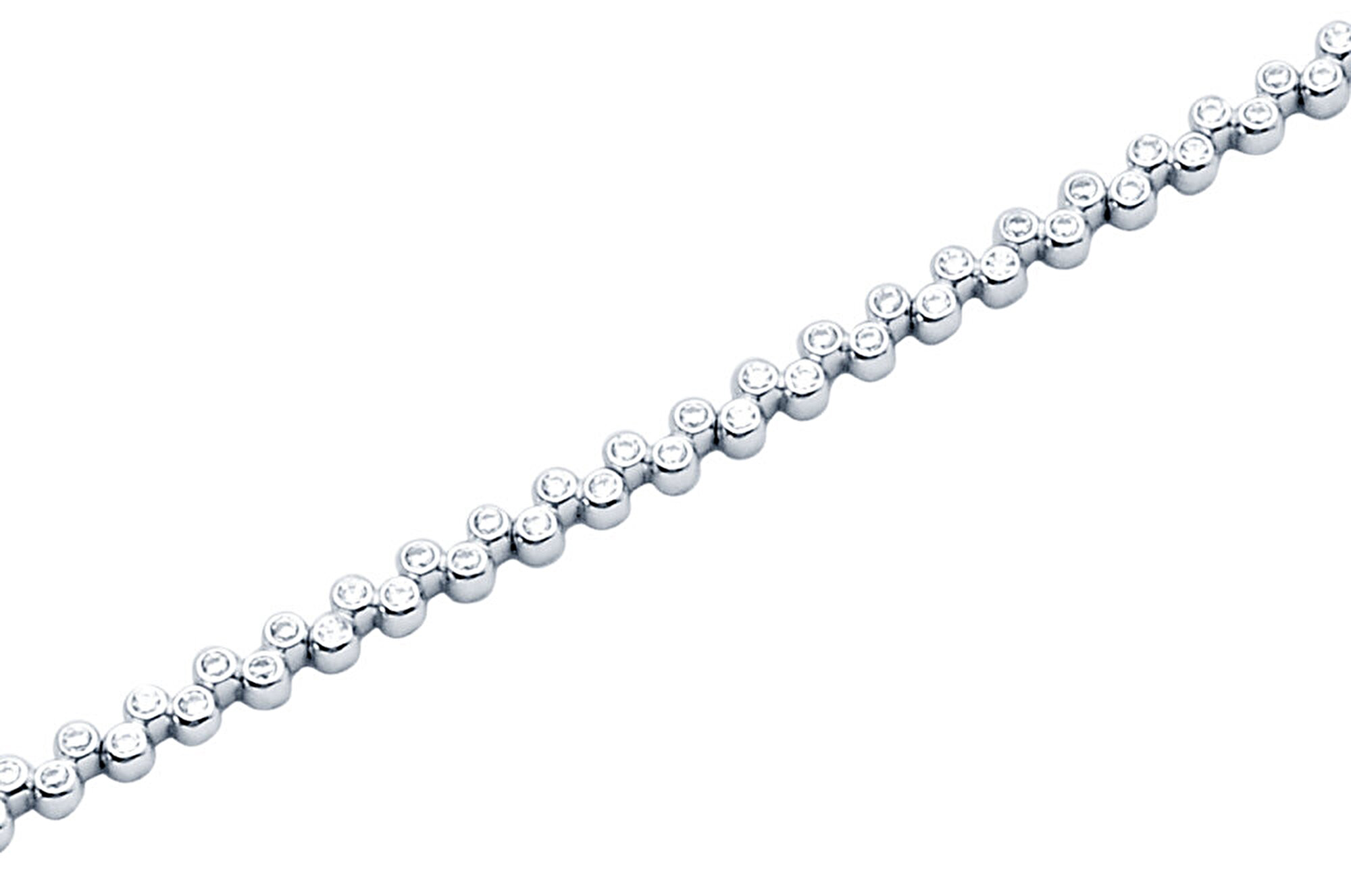 14 Ayar Beyaz Altın Su Yolu Bileklik