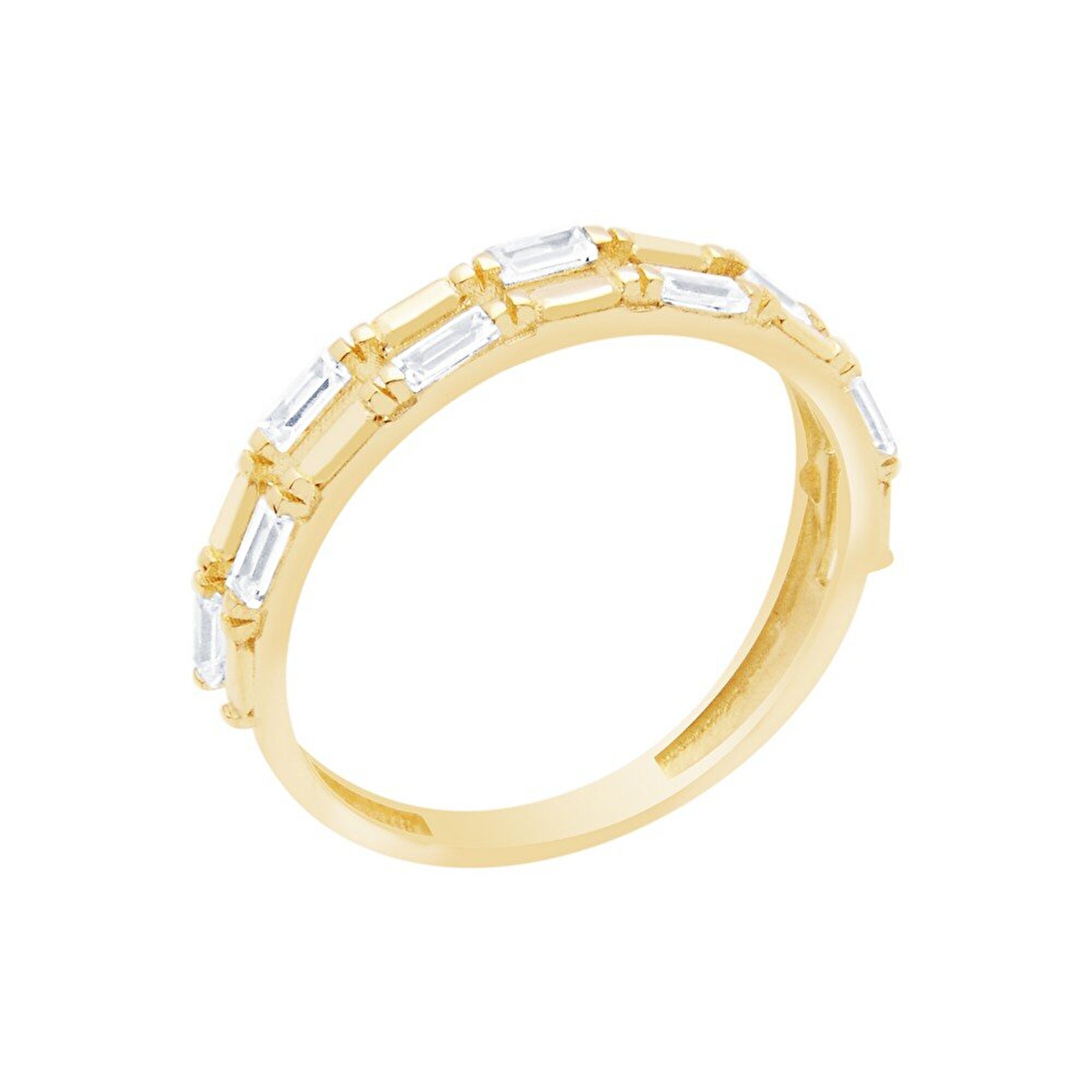 14 Ayar Sarı Altın Baget Yüzük