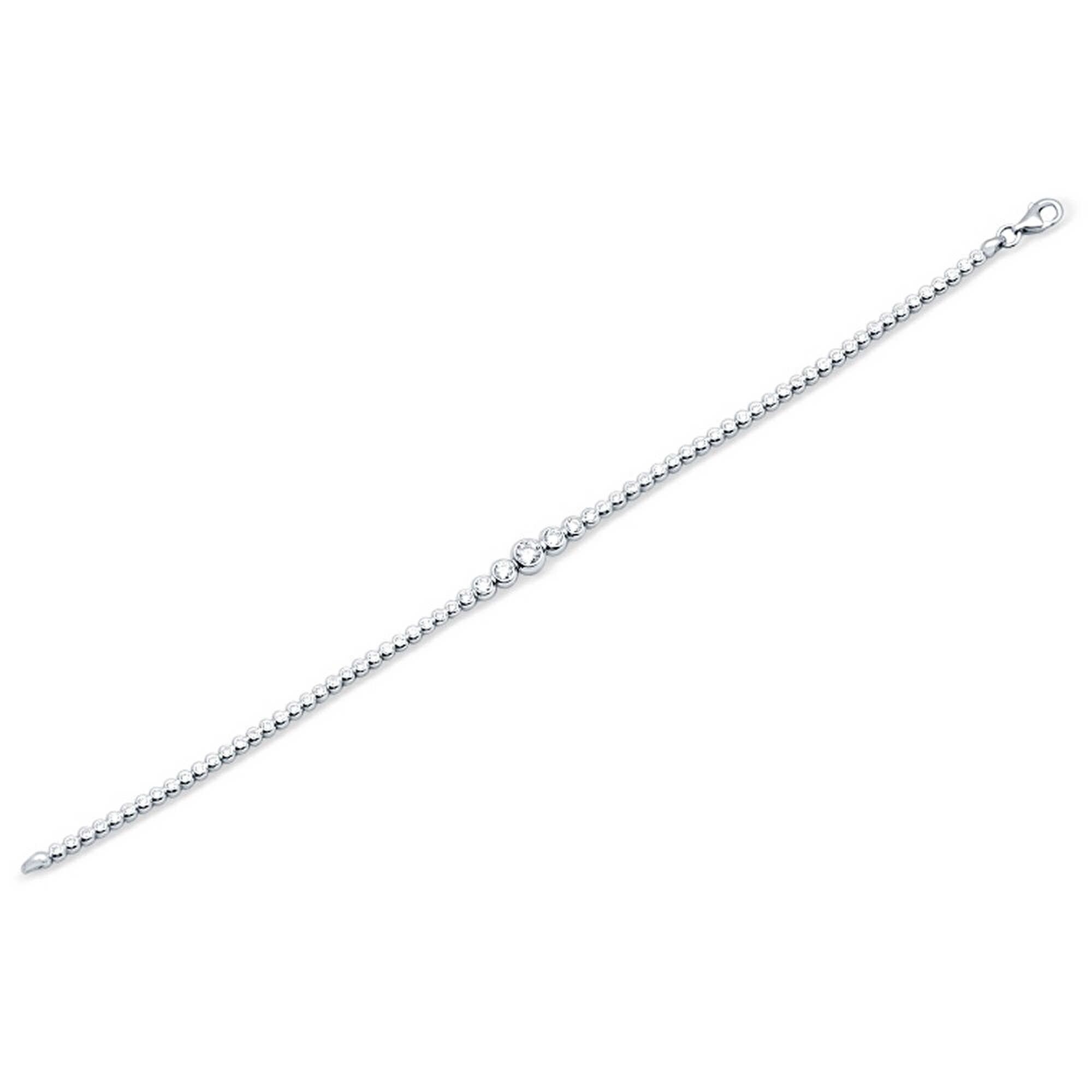 14 Ayar Beyaz Altın Su Yolu Bileklik