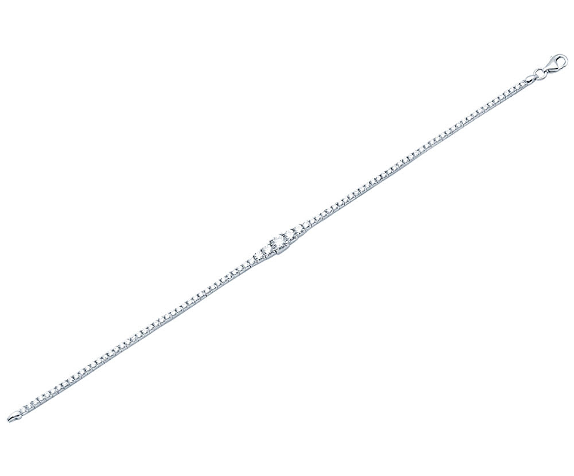 14 Ayar Beyaz Altın Su Yolu Bileklik