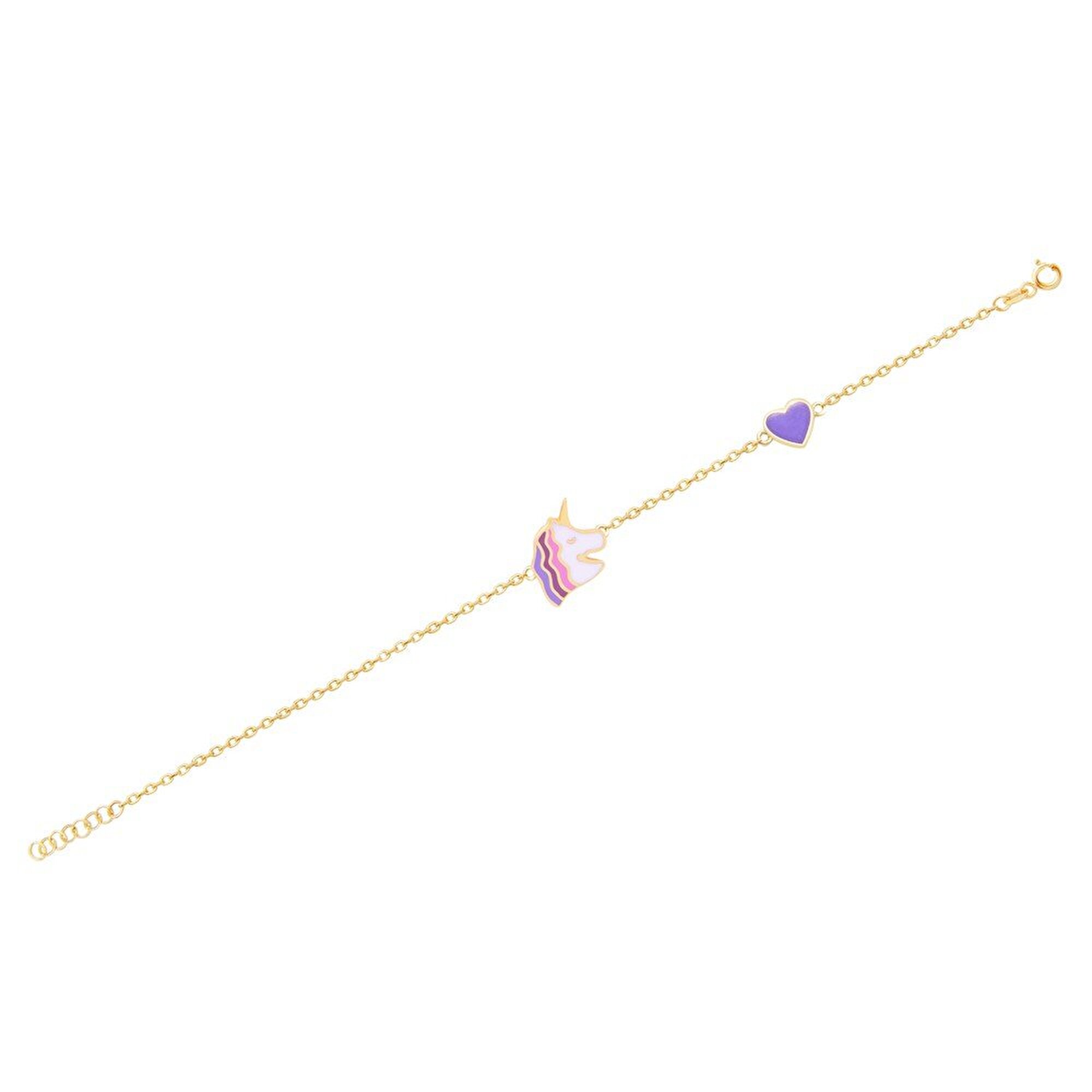 14 Ayar Sarı Altın Unicorn Bileklik