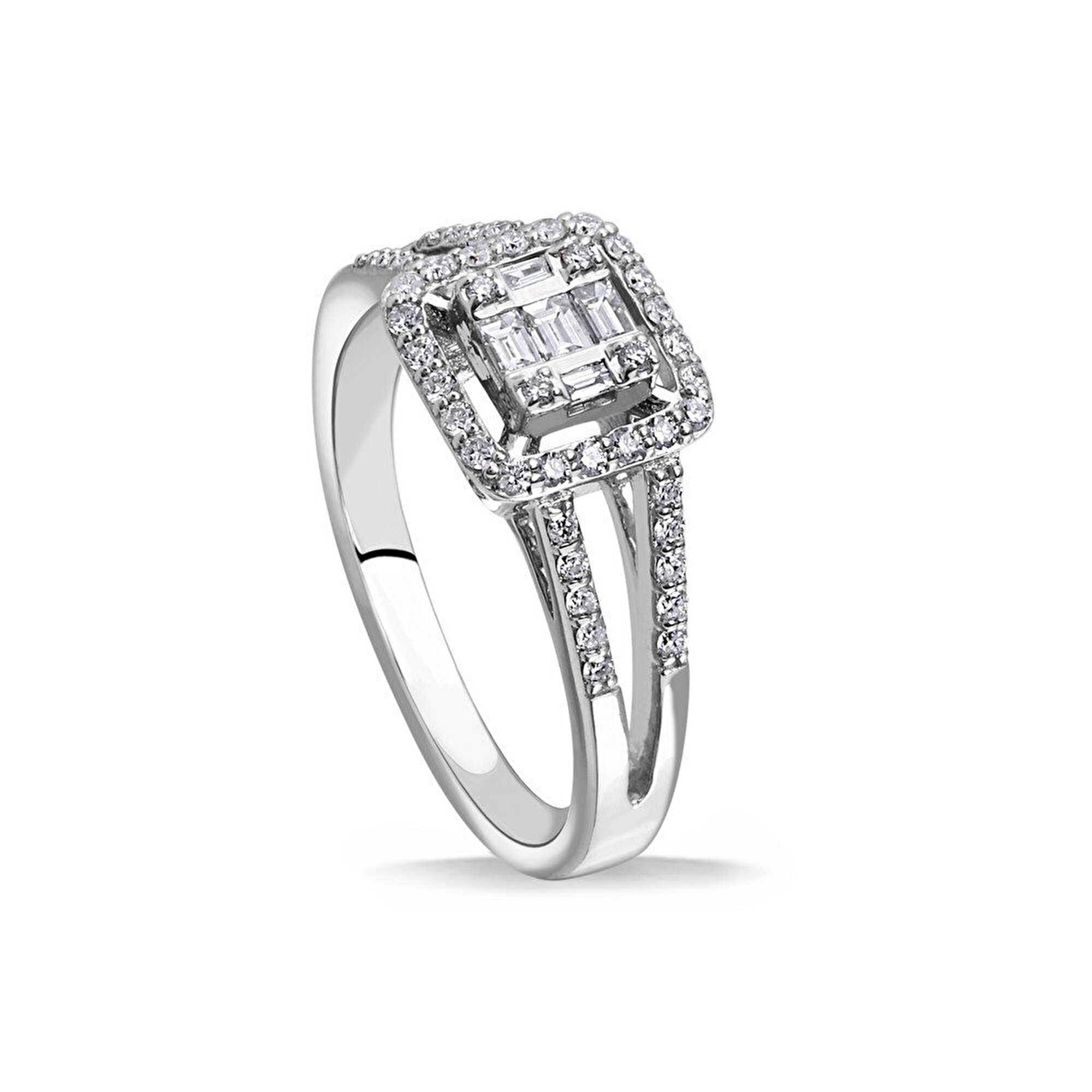 0,34 Karat Baget Pırlanta Yüzük