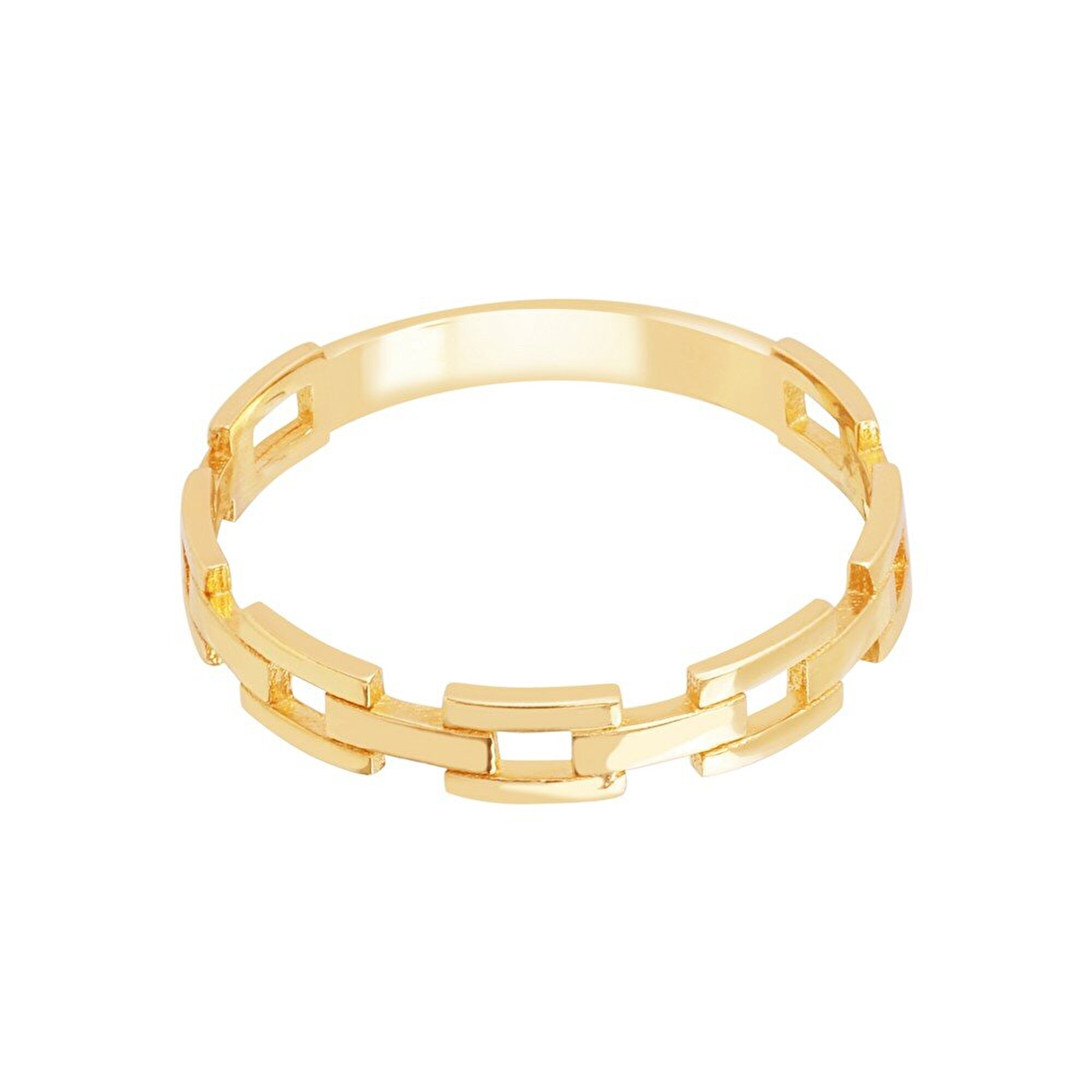 14 Ayar Sarı Altın Zincir Yüzük