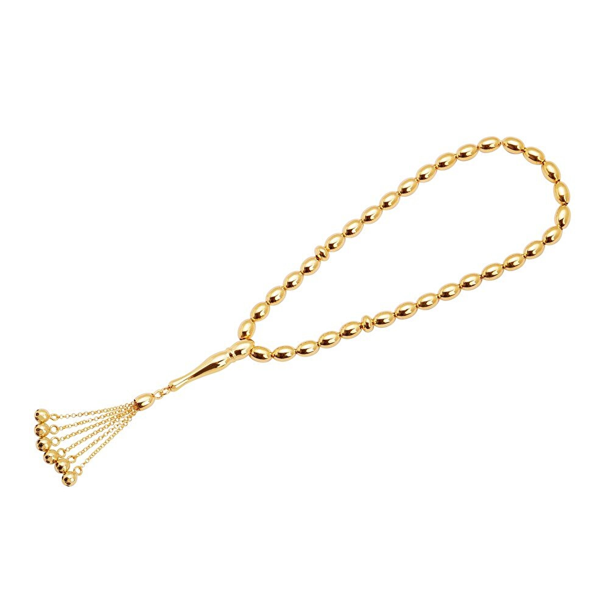 14 Ayar Sarı Altın Badem Tesbih