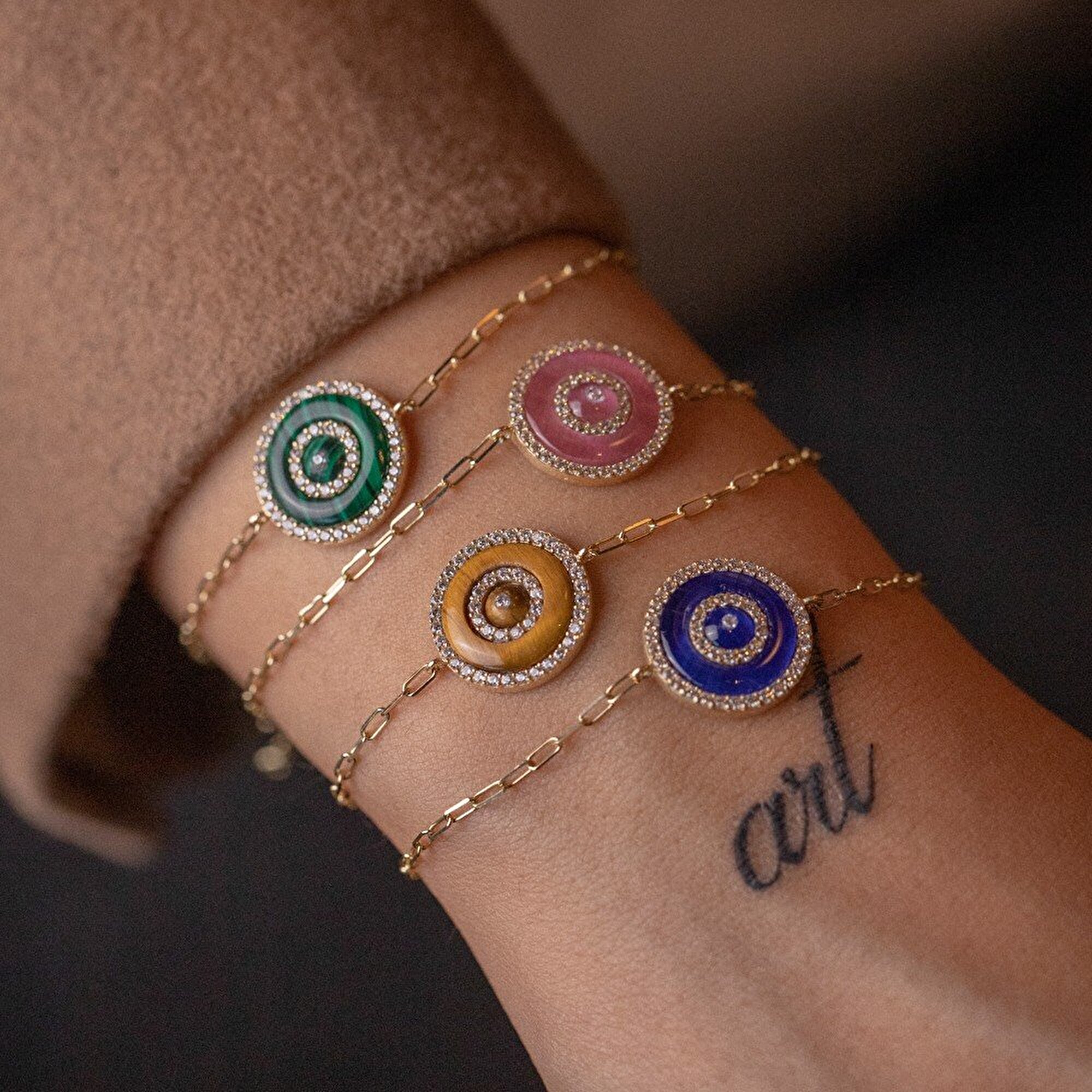 14 Ayar Sarı Altın Nazar Boncuklu Bileklik