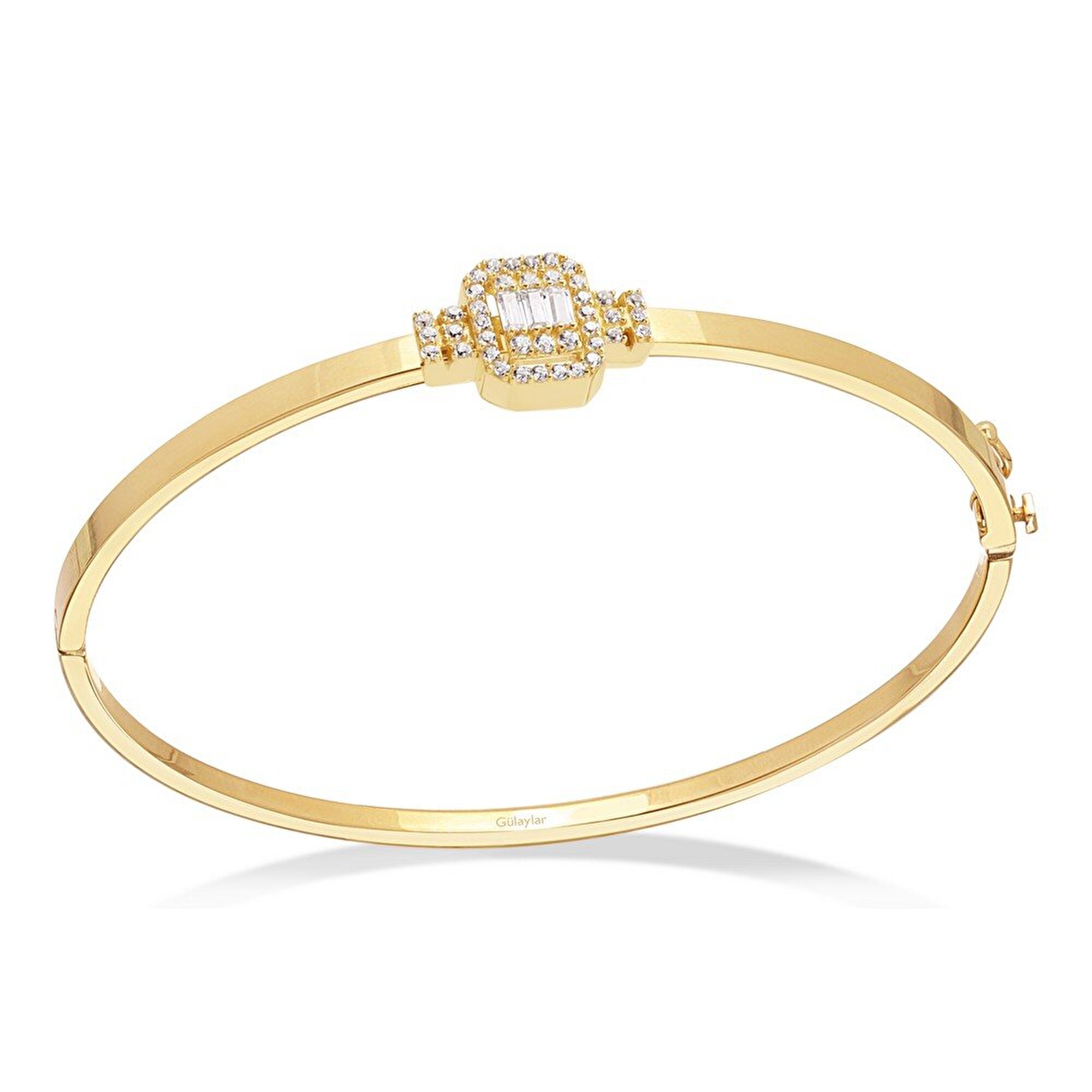 14 Ayar Sarı Altın Baget Kelepçe Bilezik