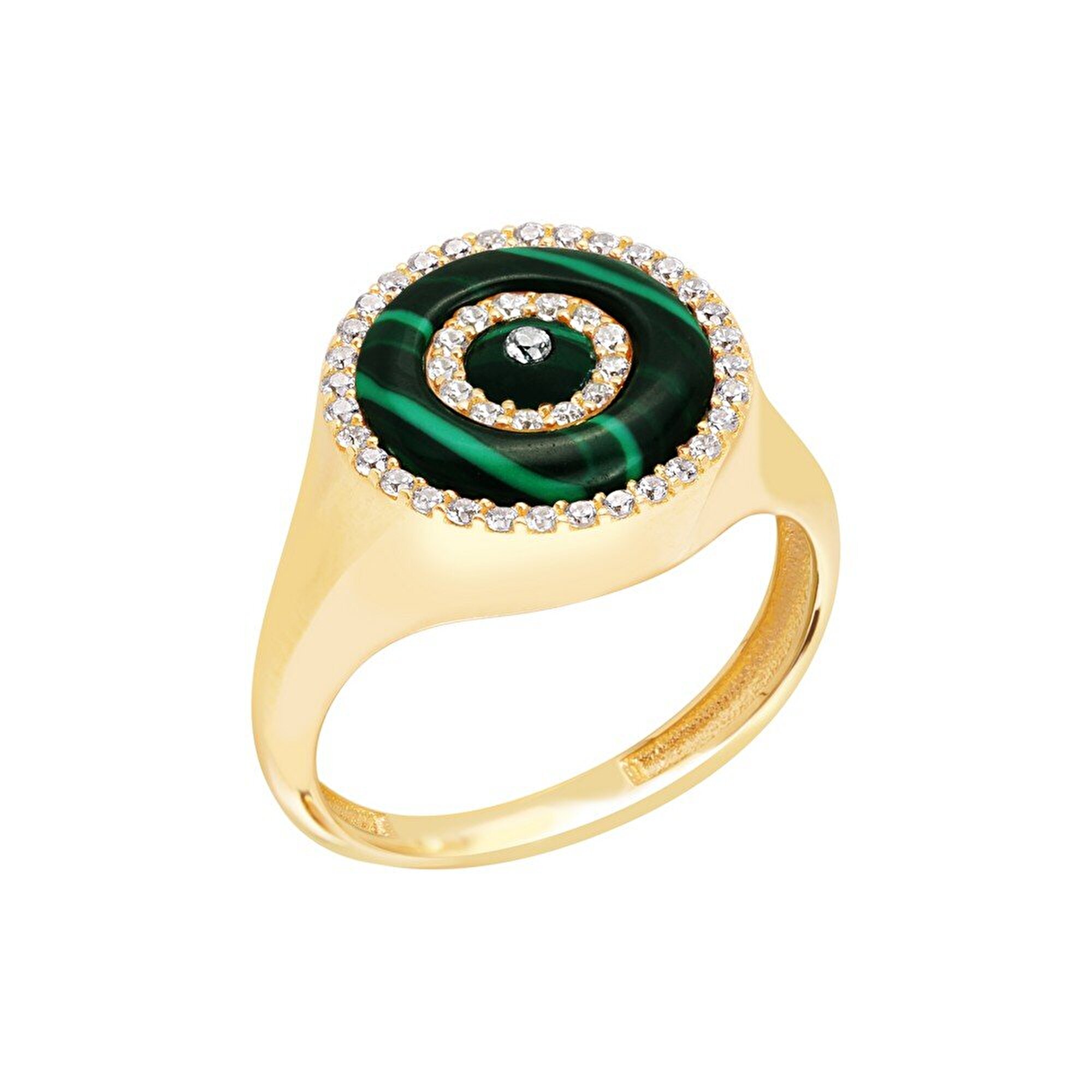 14 Ayar Sarı Altın Göz Figürlü Yüzük