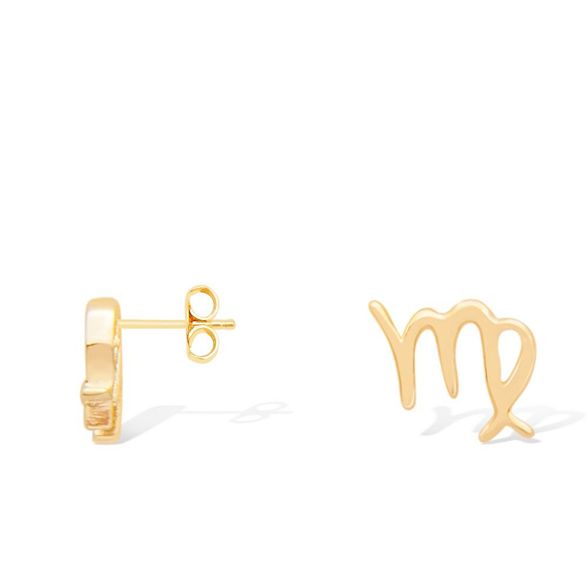 14 Ayar Sarı Altın Başak Burç Küpe