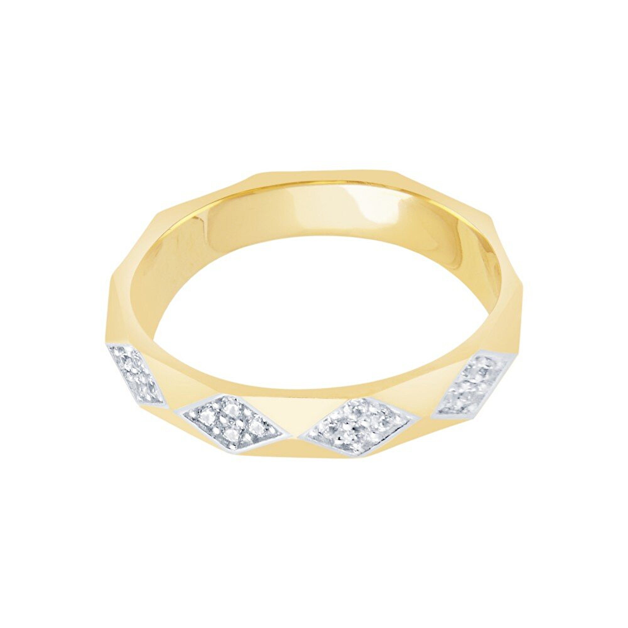 14 Ayar Sarı Altın Modern Alyans