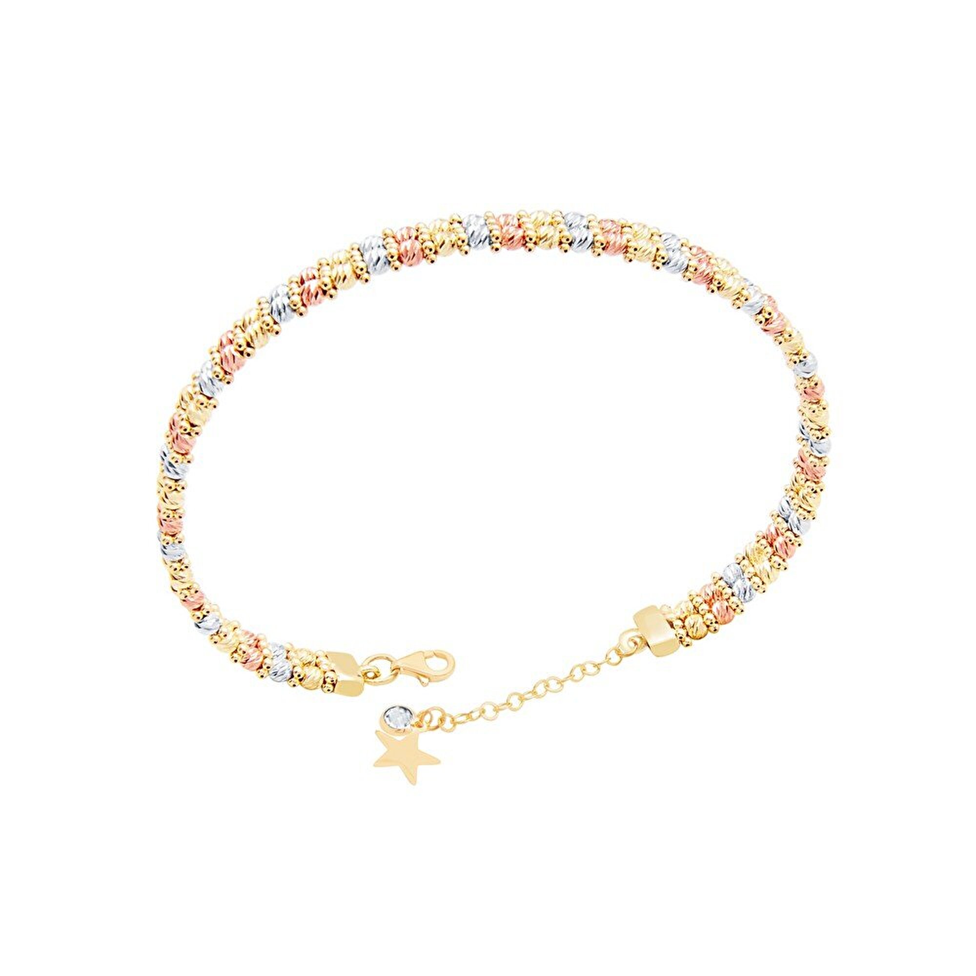 14 Ayar 3 Renkli Altın Dorika Bilezik