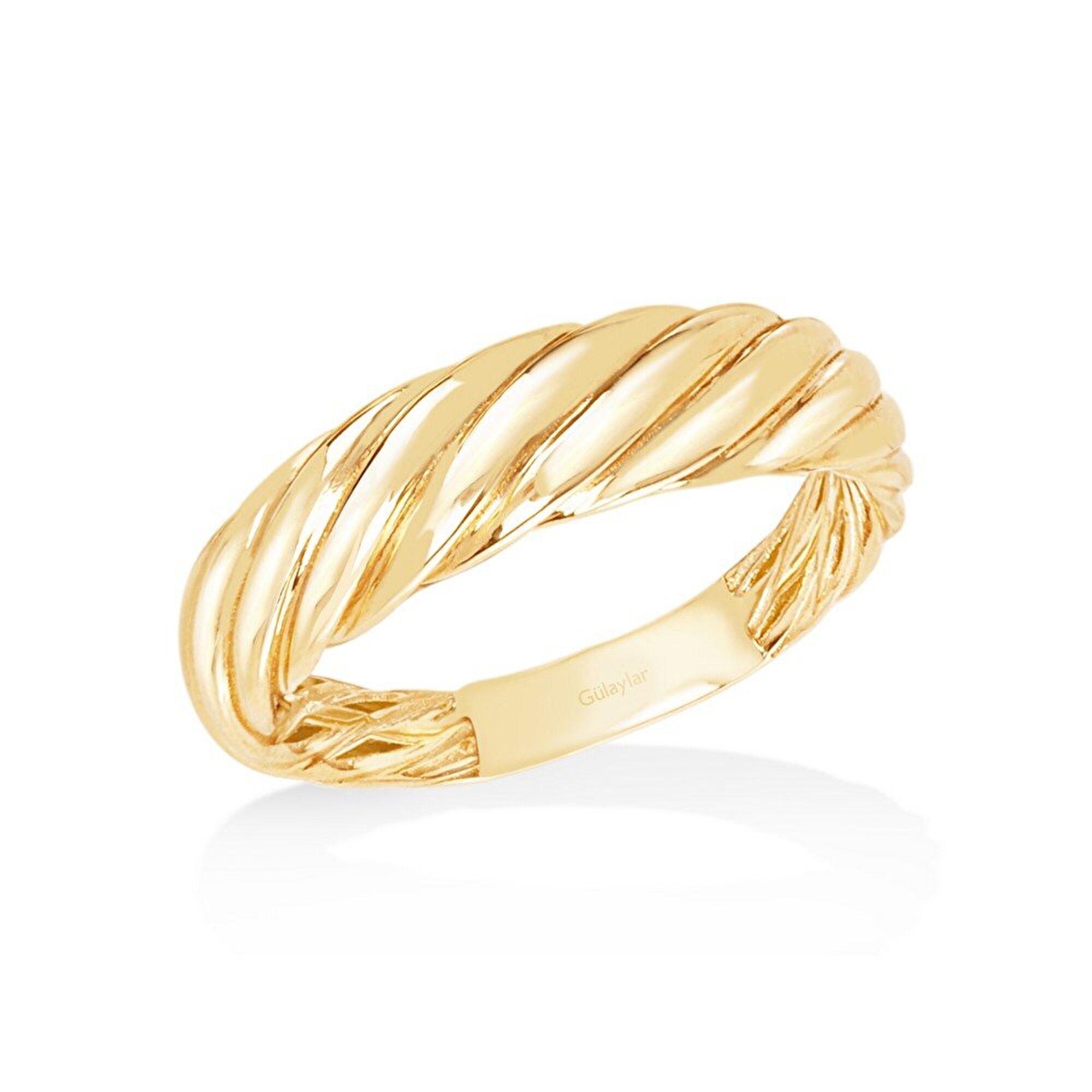 14 Ayar Sarı Altın Trend Burgu Yüzük