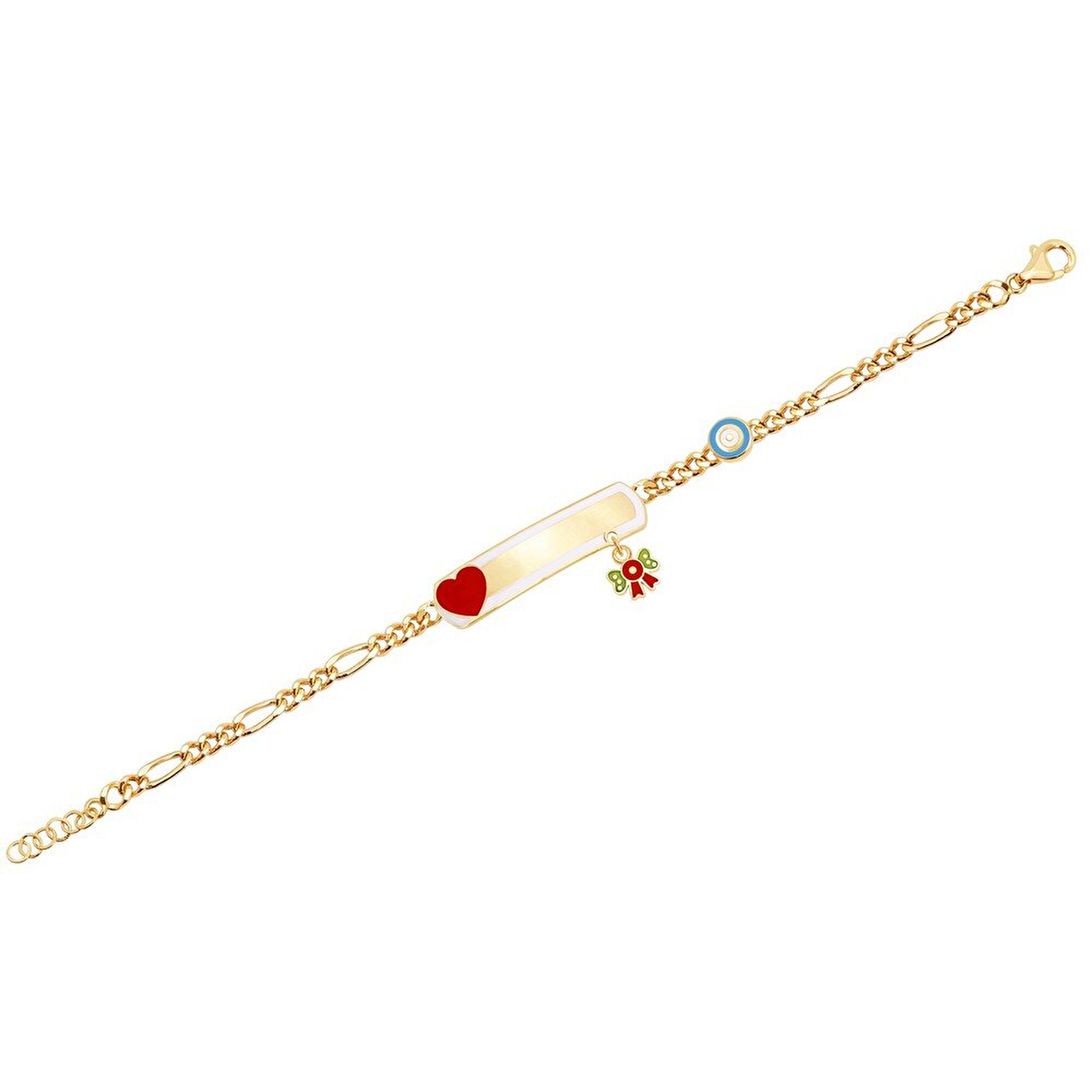 14 Ayar Sarı Altın Künye Bileklik