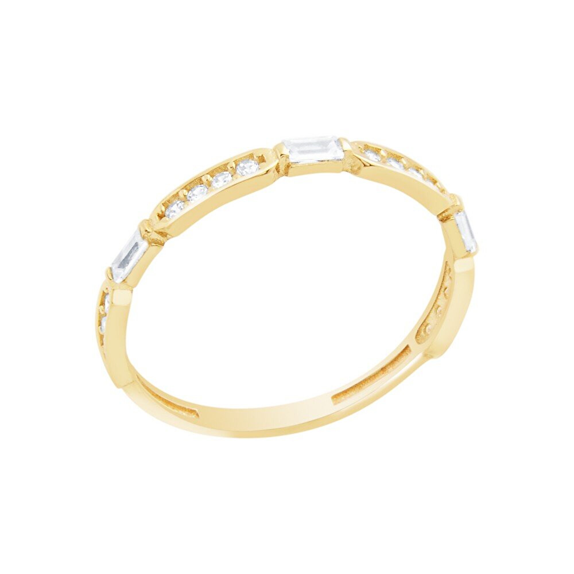 14 Ayar Sarı Altın Baget Yüzük