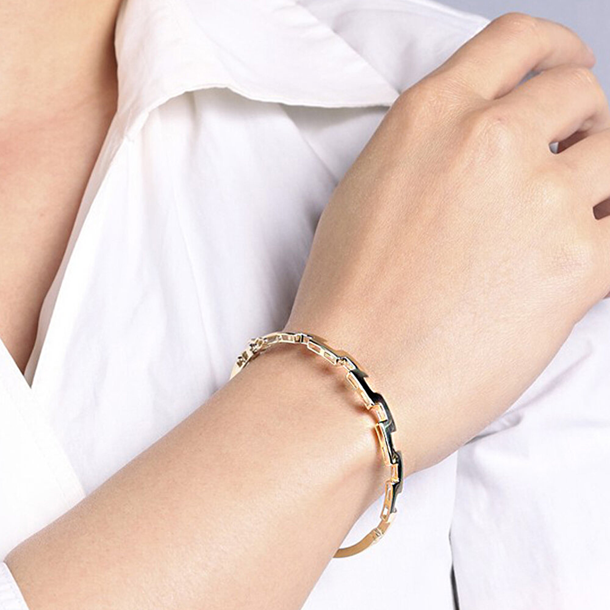 14 Ayar Sarı Altın Labirent Kelepçe Bilezik