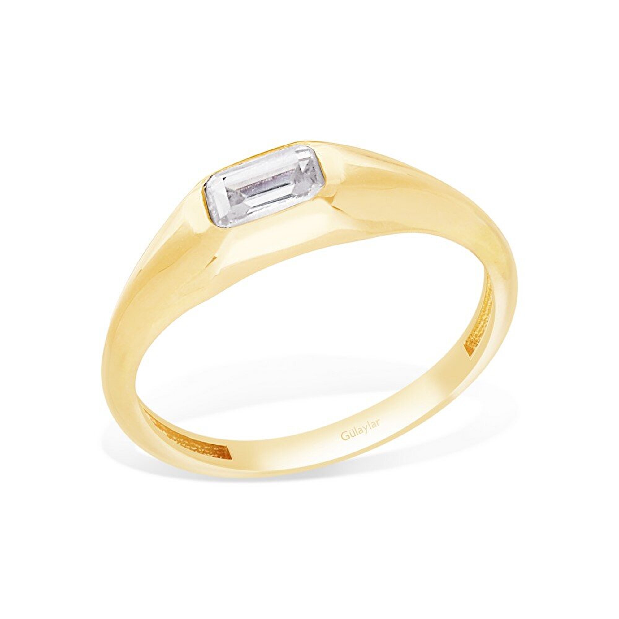 14 Ayar Sarı Altın Serçe Parmak Yüzük