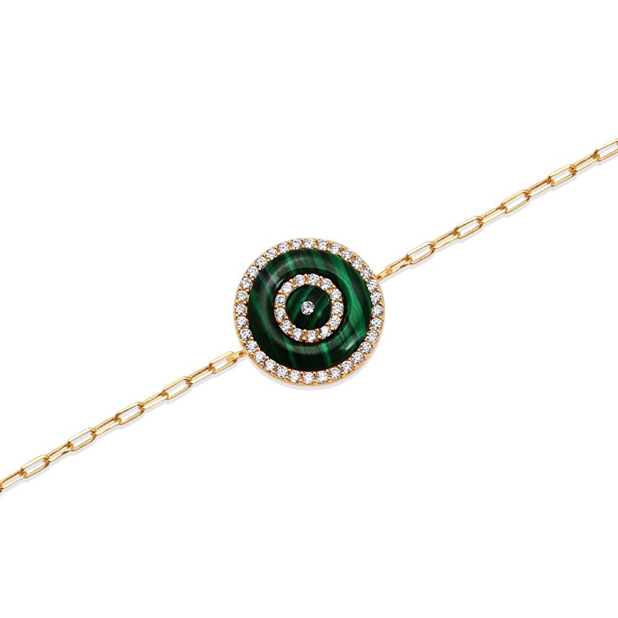 14 Ayar Sarı Altın Nazar Boncuklu Bileklik